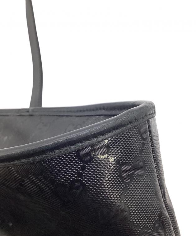 中古・古着通販】GUCCI (グッチ) GGインプリメ トートバッグ ブラック