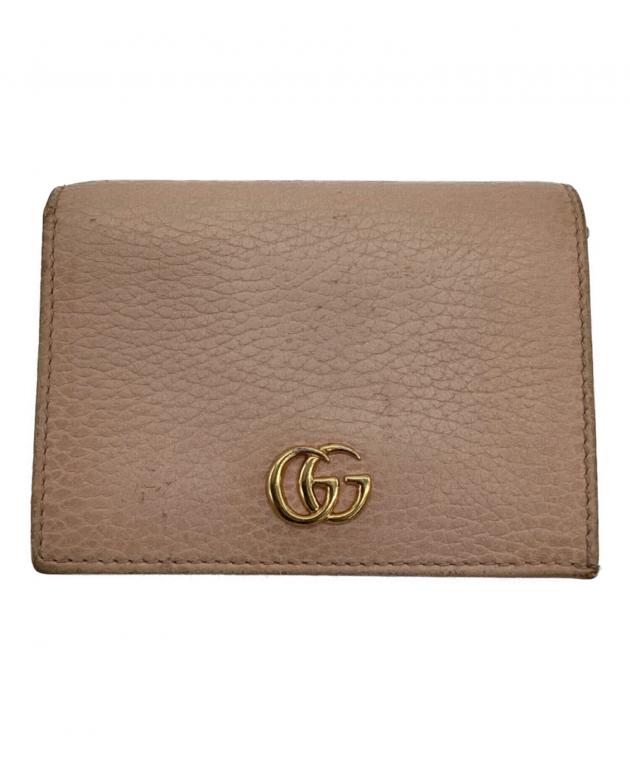 中古・古着通販】GUCCI (グッチ) ダブルG 2つ折り財布 ピンク