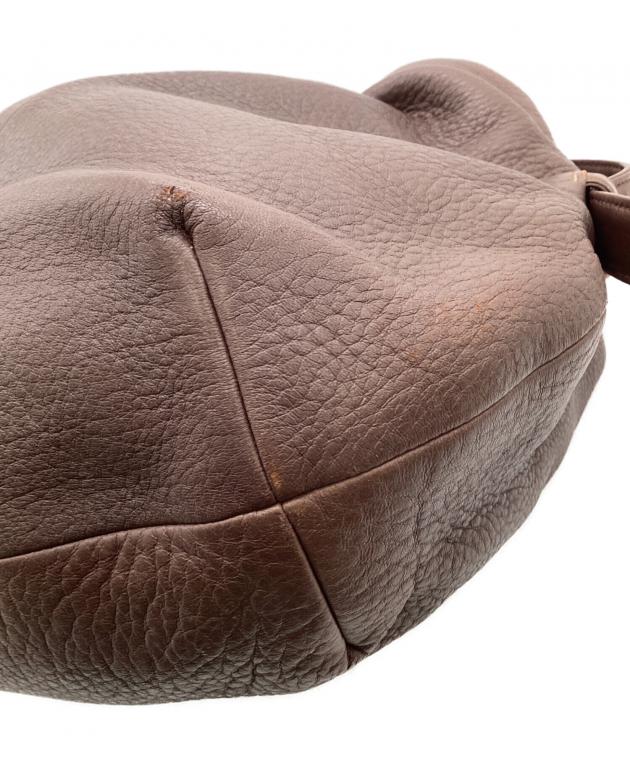 中古・古着通販】genten (ゲンテン) レザーショルダーバッグ ダーク