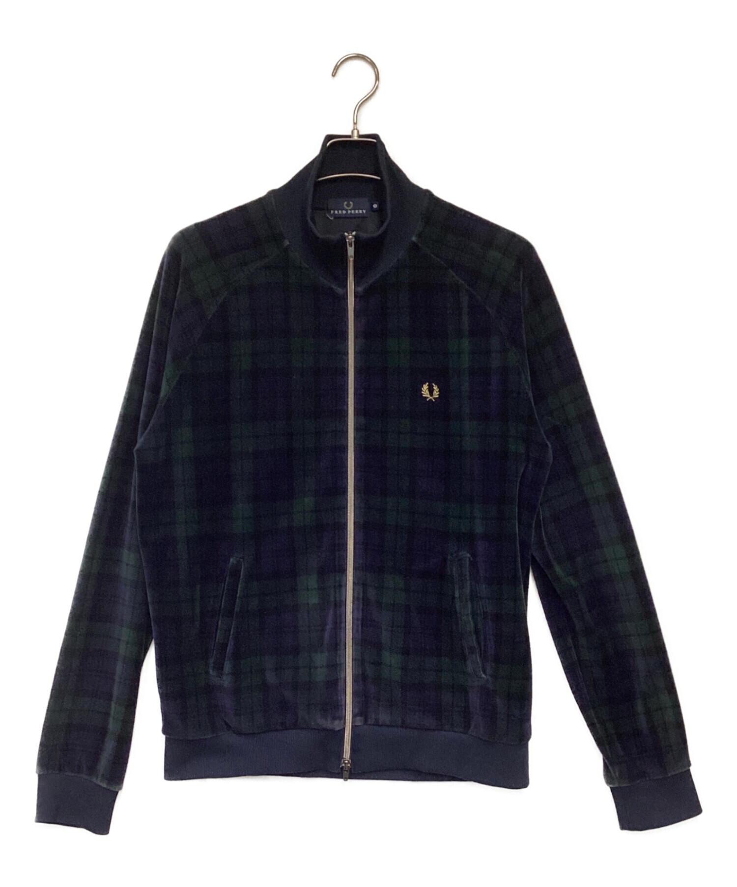 美品　フレッドペリー　 日本製　トラックジャケット　ベロア　千鳥格子　刺繍ロゴ 中古・古着通販】FRED PERRY (フレッドペリー) ベロアトラック