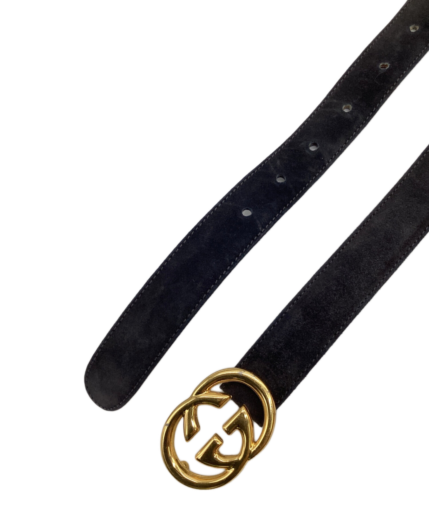 中古・古着通販】GUCCI (グッチ) ロゴ ベルト ブラック サイズ:75/30