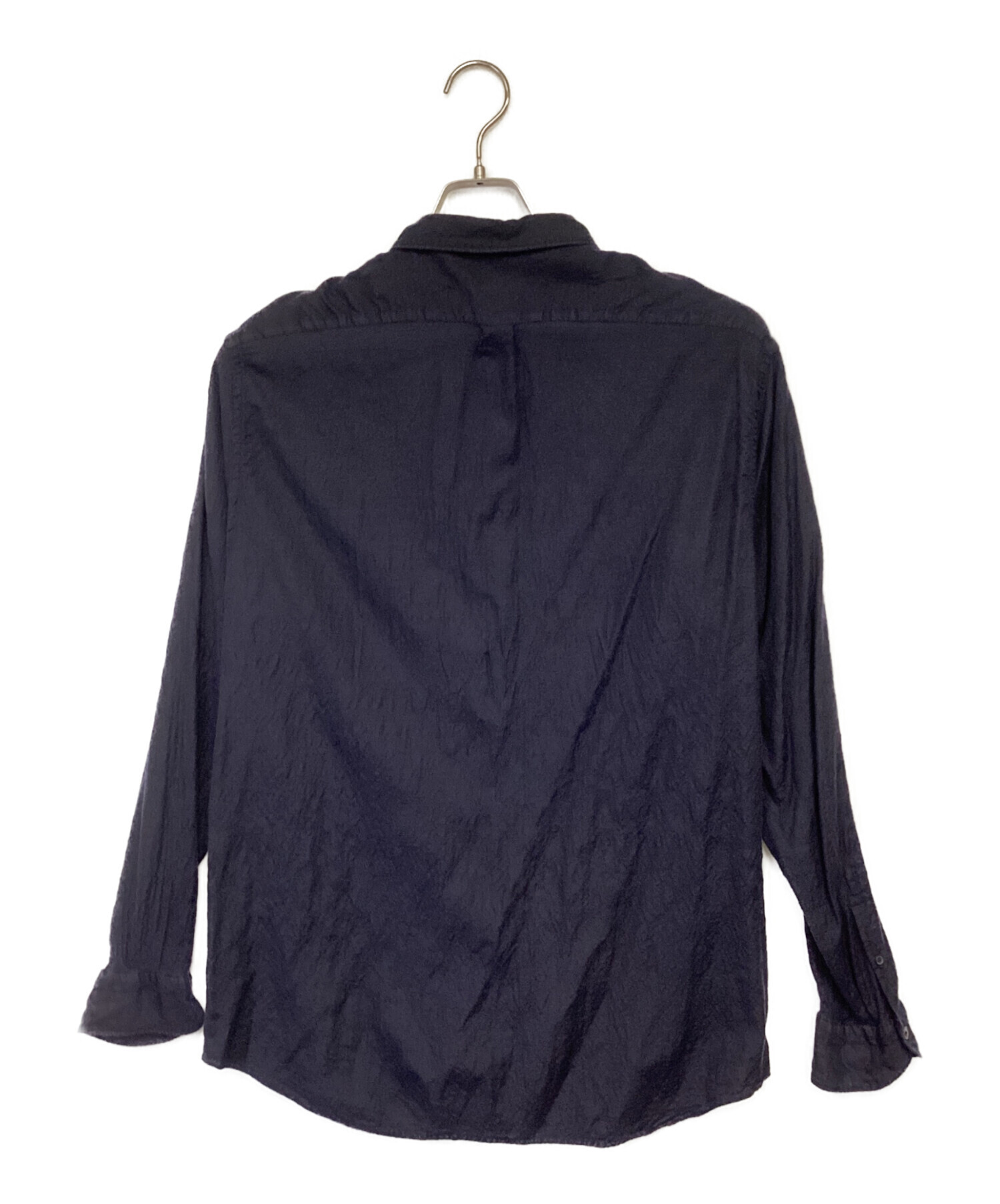 中古・古着通販】COMOLI (コモリ) ウール シルク 長袖シャツ ネイビー