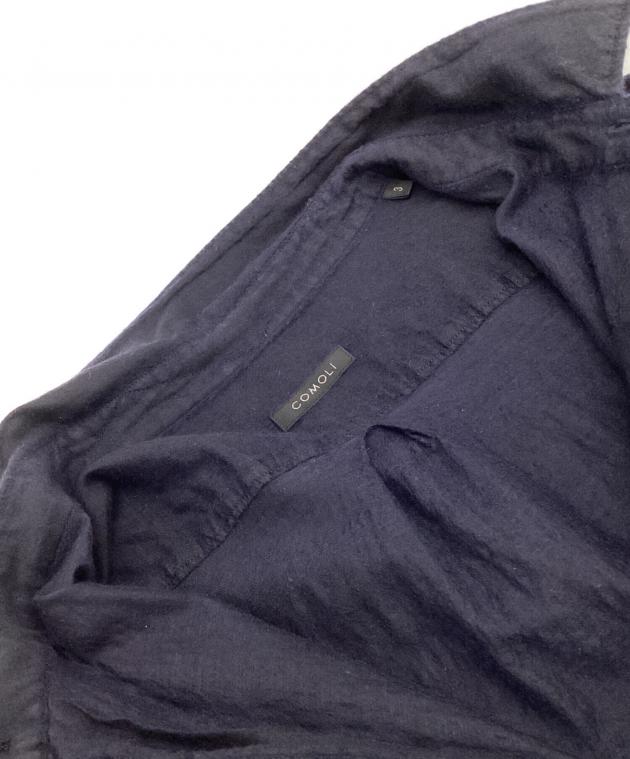 中古・古着通販】COMOLI (コモリ) ウール シルク 長袖シャツ ネイビー