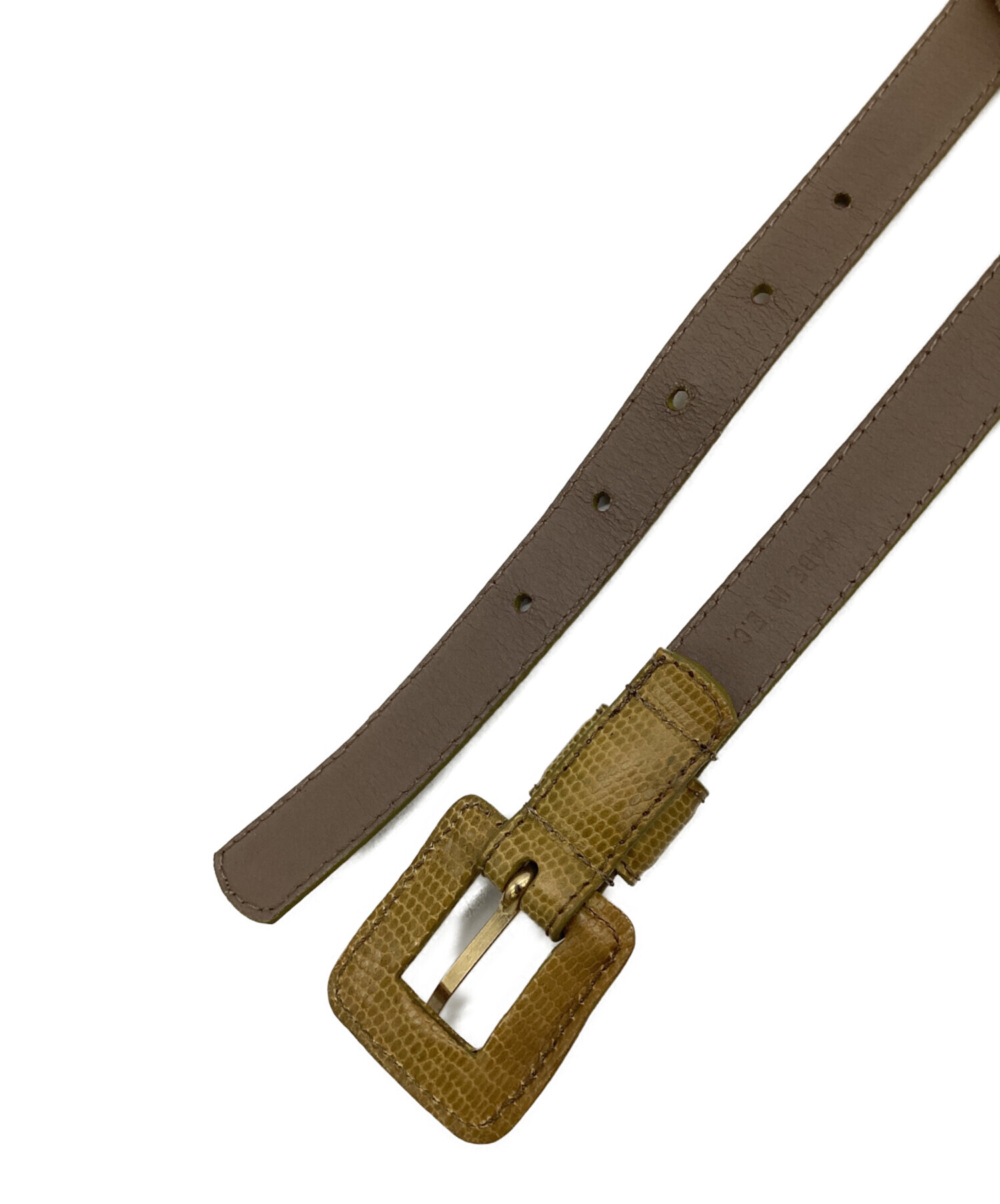 中古・古着通販】LOEWE (ロエベ) レザーベルト イエロー サイズ:70