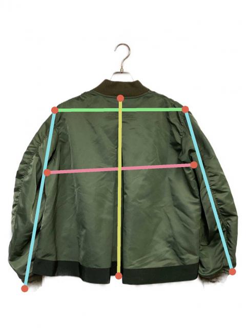 中古・古着通販】sacai (サカイ) MA-1ブルゾン カーキ サイズ:1