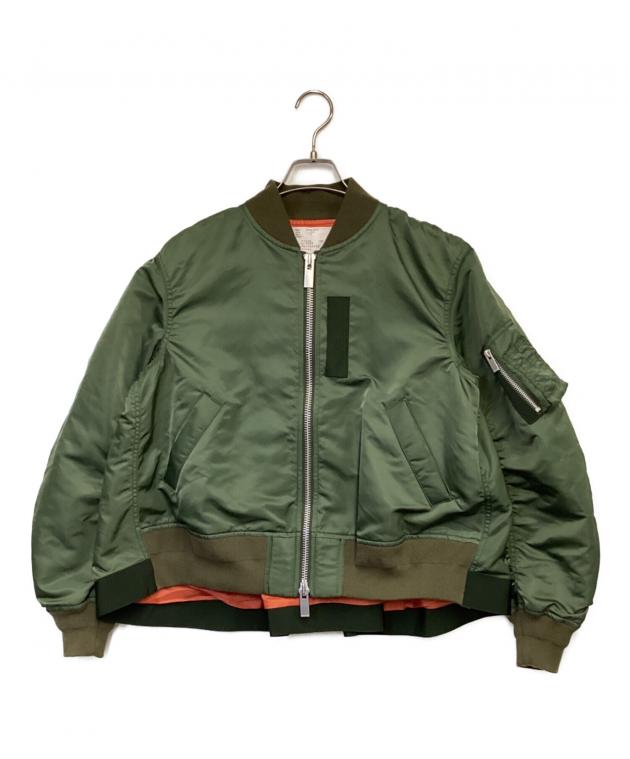 中古・古着通販】sacai (サカイ) MA-1ブルゾン カーキ サイズ:1