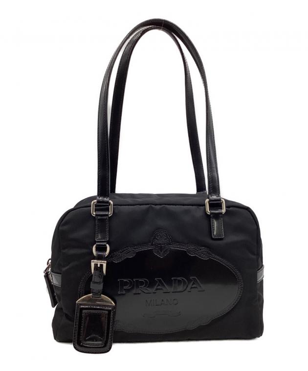 中古・古着通販】PRADA (プラダ) ミニボストンバッグ ブラック