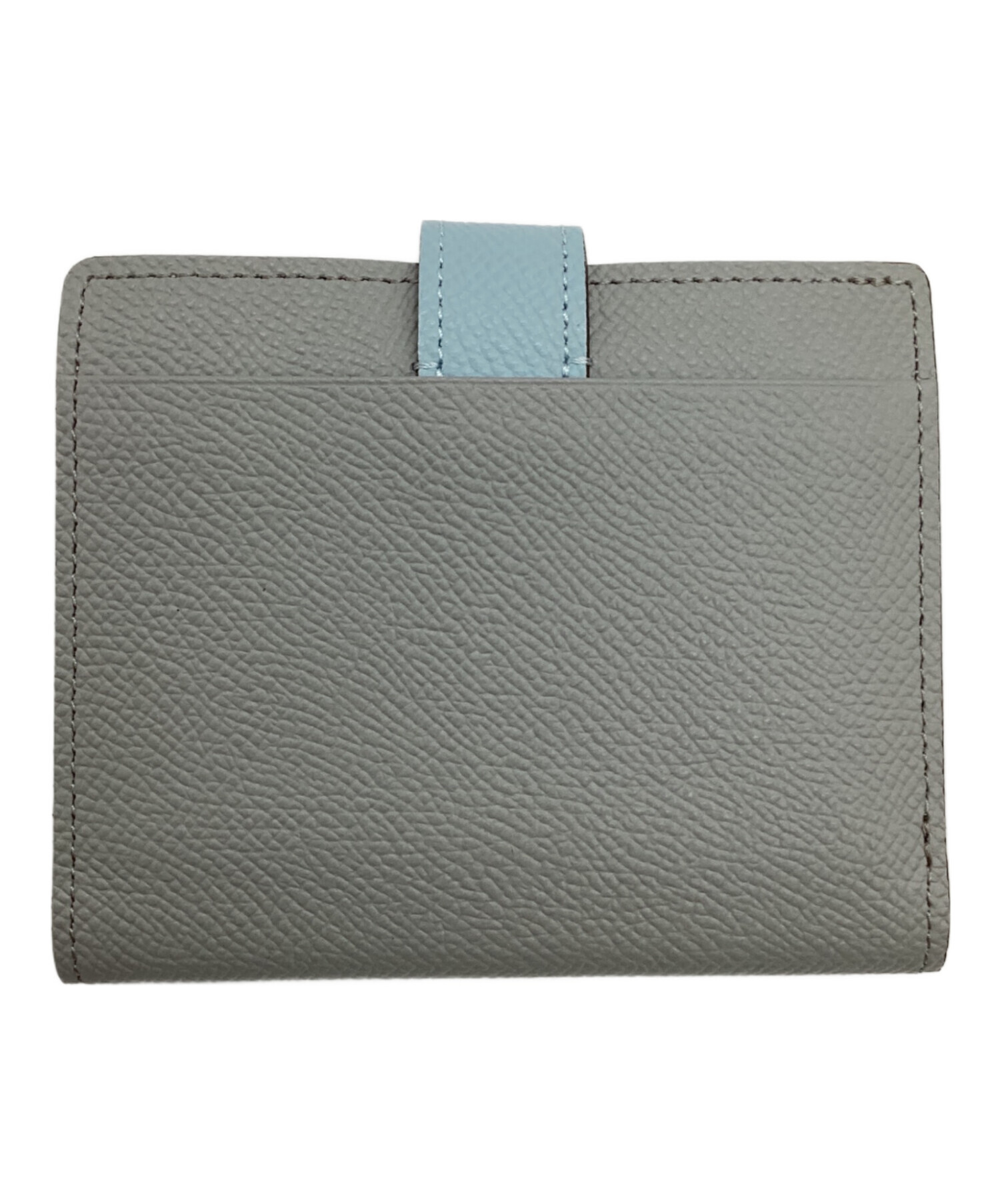 atelier nuu アトリエ ヌウ 2つ折り財布 アイスグレー×キャメル 中古・古着通販】ATELIER NUU (アトリエヌウ) 2つ折り財布 グレー