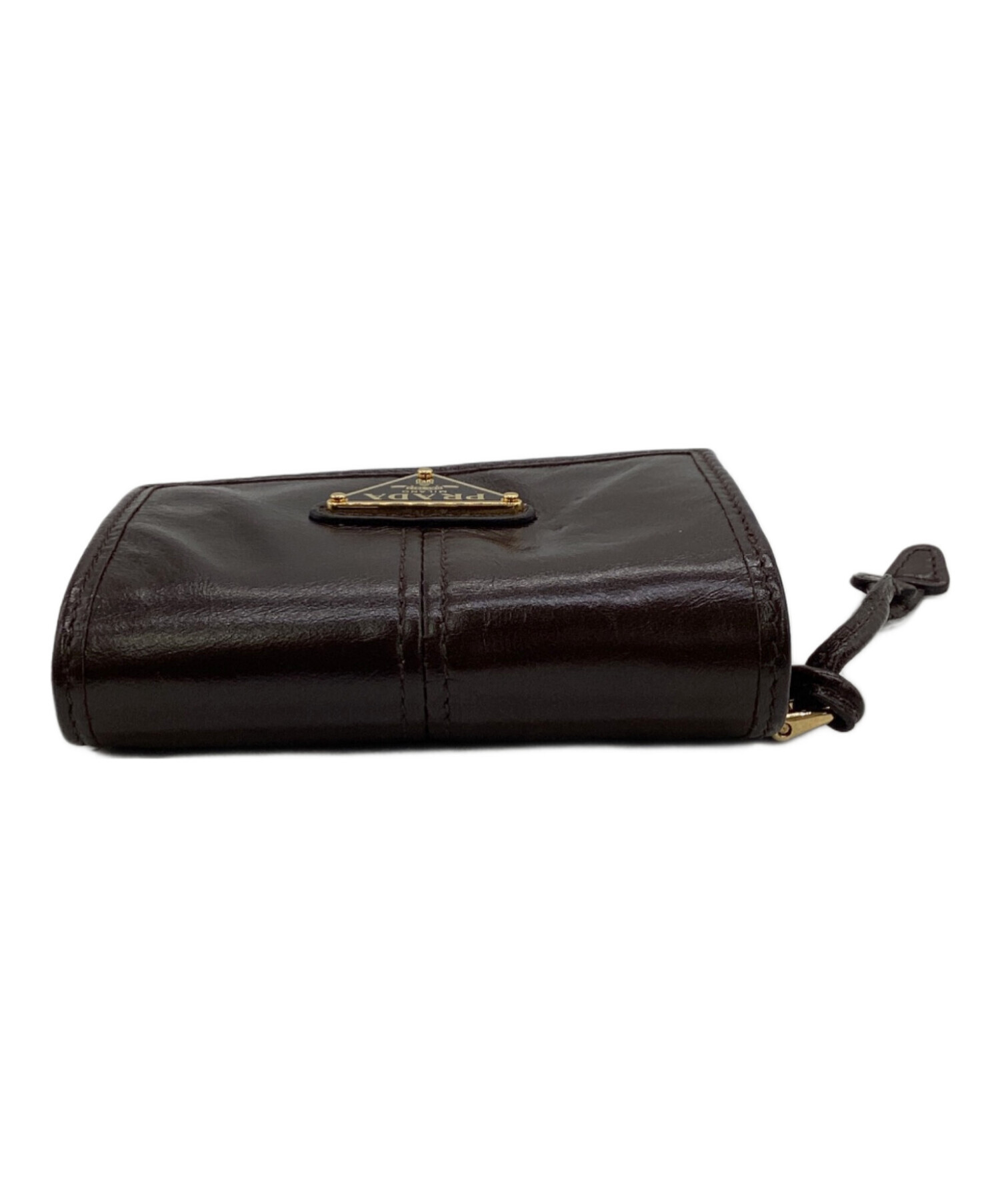中古・古着通販】PRADA (プラダ) ソフトルックスレザー 3つ折り財布
