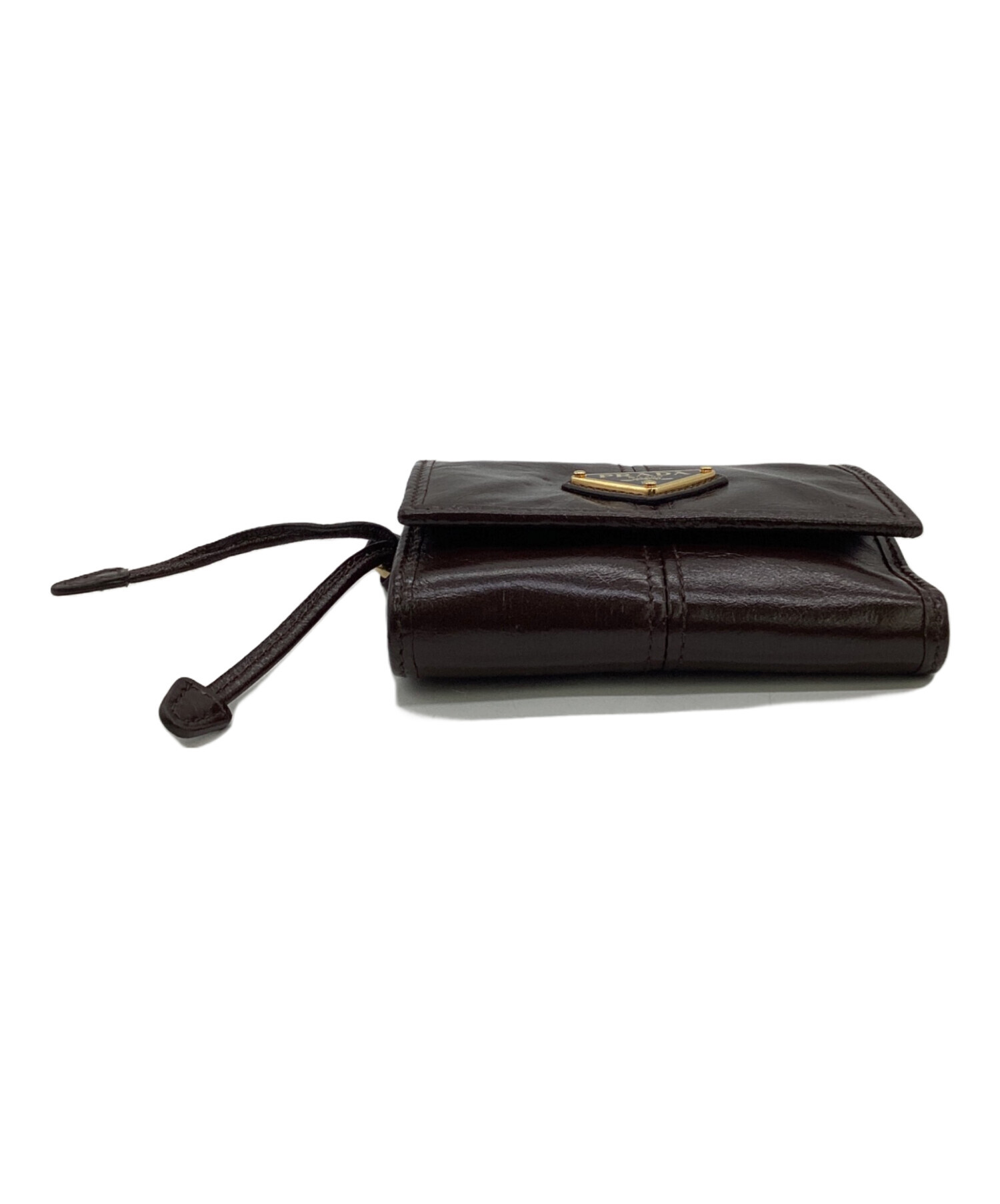 中古・古着通販】PRADA (プラダ) ソフトルックスレザー 3つ折り財布