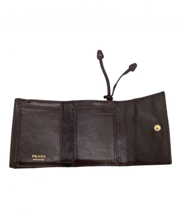 中古・古着通販】PRADA (プラダ) ソフトルックスレザー 3つ折り財布