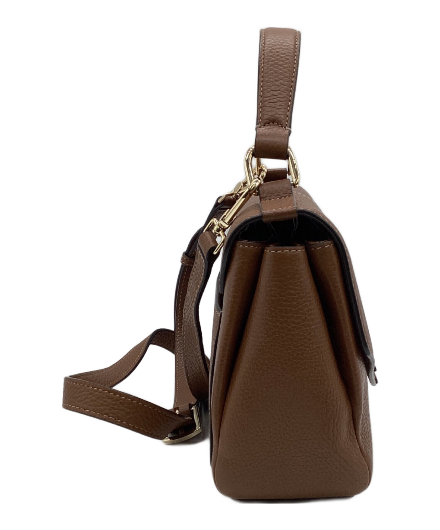 美品FURLAフルラ　DAFNE S HOBO ダフネ　グレー　ショルダーバッグ 中古・古着通販】FURLA (フルラ) DAFNE S TOP HANDLE（ダフネ S トップ