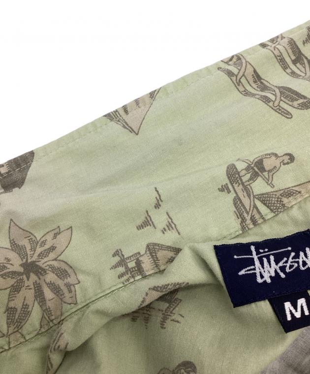 中古・古着通販】stussy (ステューシー) アロハシャツ 黄緑 サイズ:M