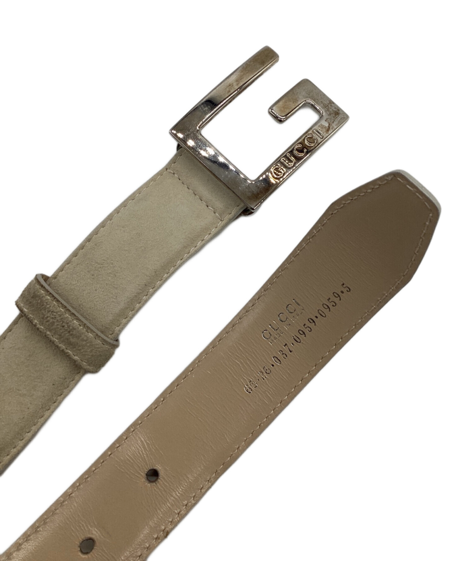 値下げ美品♡GUCCI ベージュ レザー ベルト 中古・古着通販】GUCCI (グッチ) ベルト ベージュ｜ブランド・古着通販