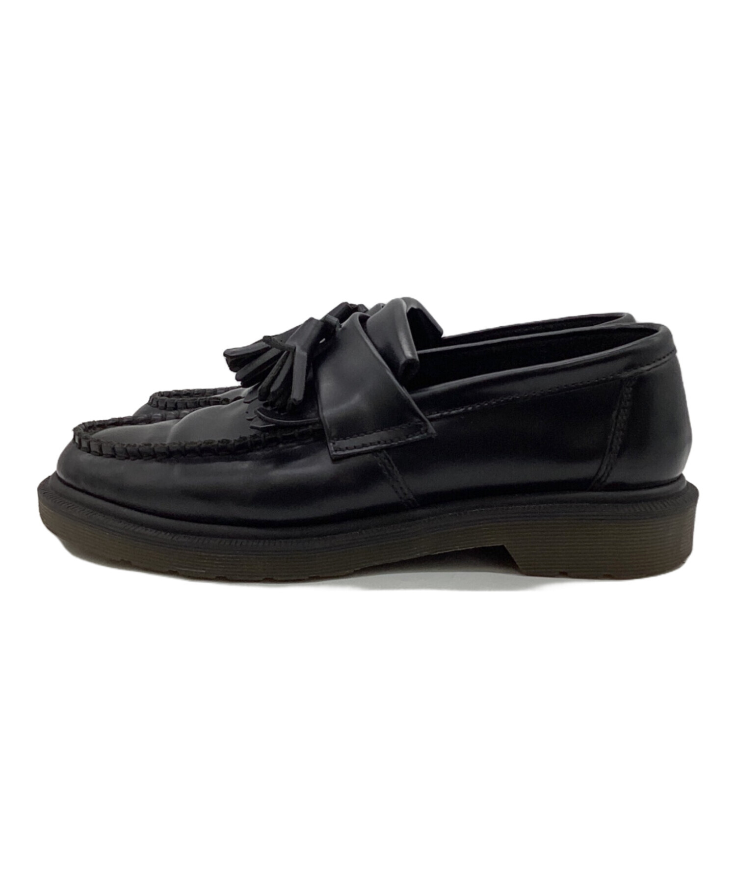 美品 ドクターマーチン Dr.Martens ローファー モカシン タッセルローファー ADRIAN エイドリアン スムースレザー シューズ メンズ UK6(25cm相当) ブラック 中古・古着通販】Dr.Martens (ドクターマーチン) Adrian Smooth