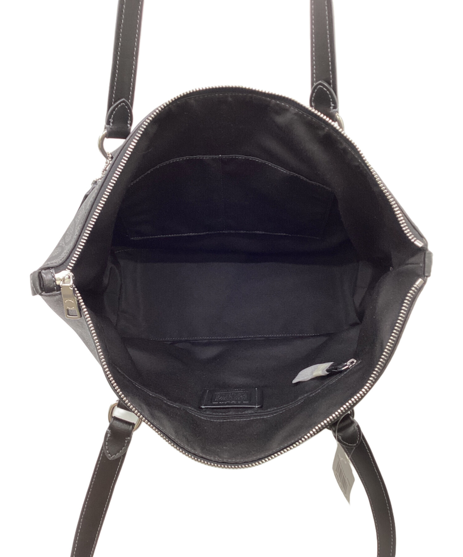中古・古着通販】COACH (コーチ) シグネチャー トートバッグ ブラック