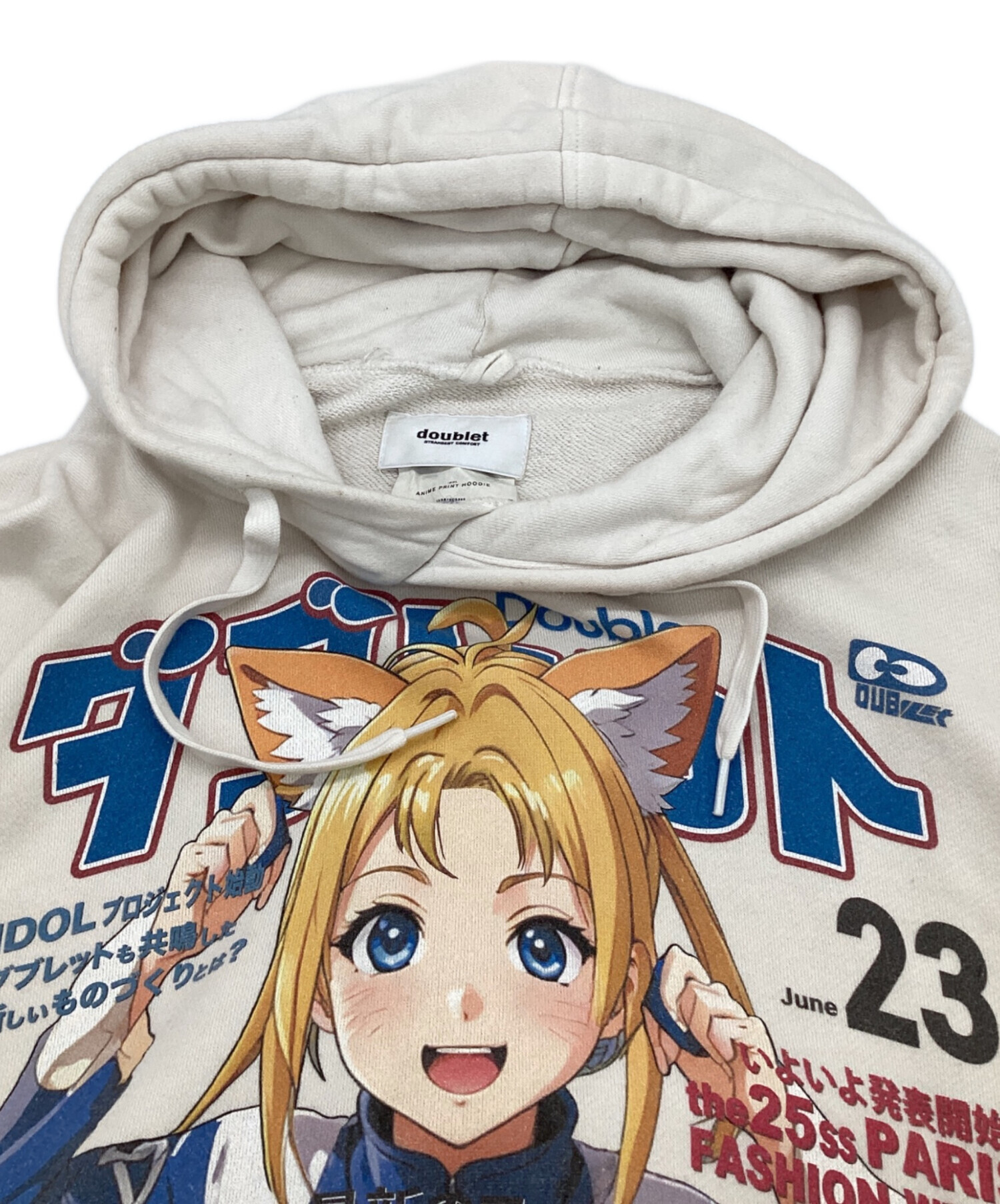 中古・古着通販】doublet (ダブレット) ANIME PRINT HOODIE(FOX