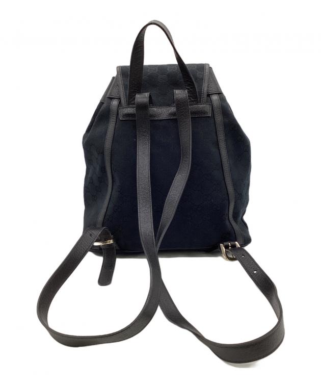 中古・古着通販】GUCCI (グッチ) GGキャンバス リュック ネイビー