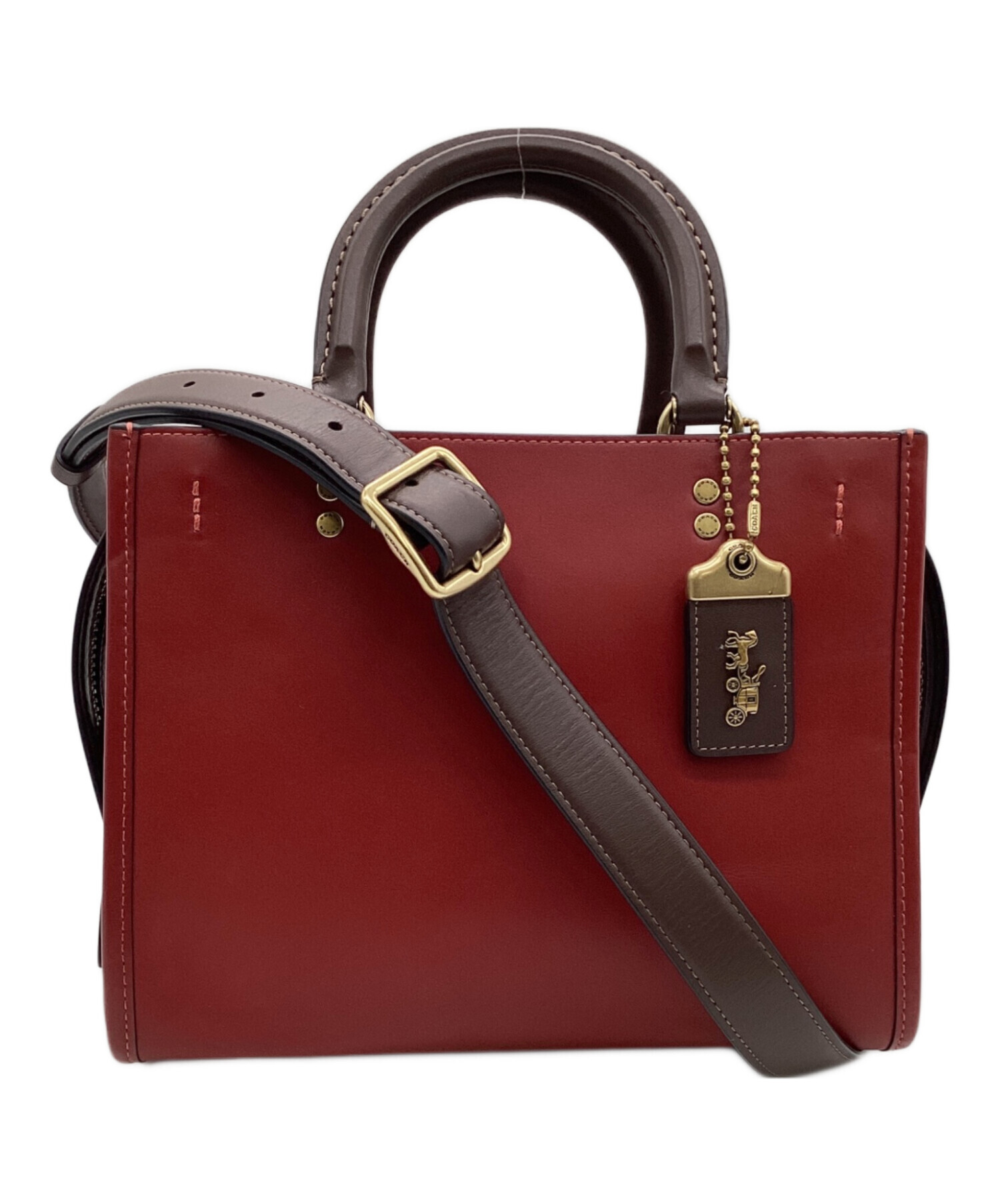 【未使用級✨】コーチ 3way ショルダーバッグ バスキア　ローグ25 中古・古着通販】COACH (コーチ) ローグ25 3WAYバッグ レッド