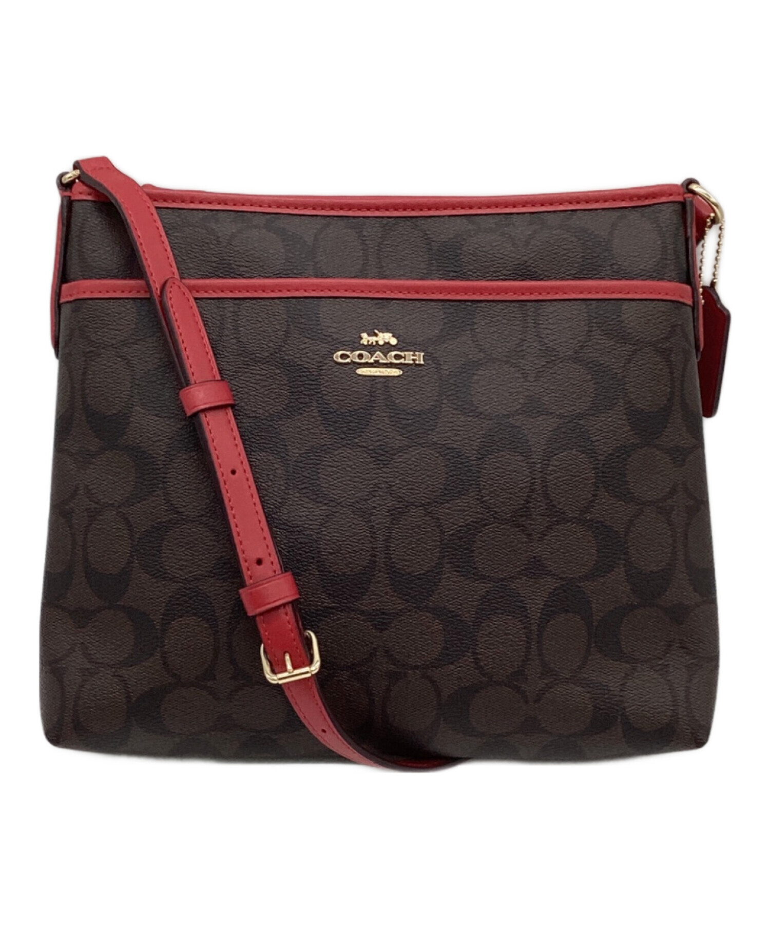 未使用品】COACH♡2wayショルダーバッグ♡ブラウン×シグネチャー柄 