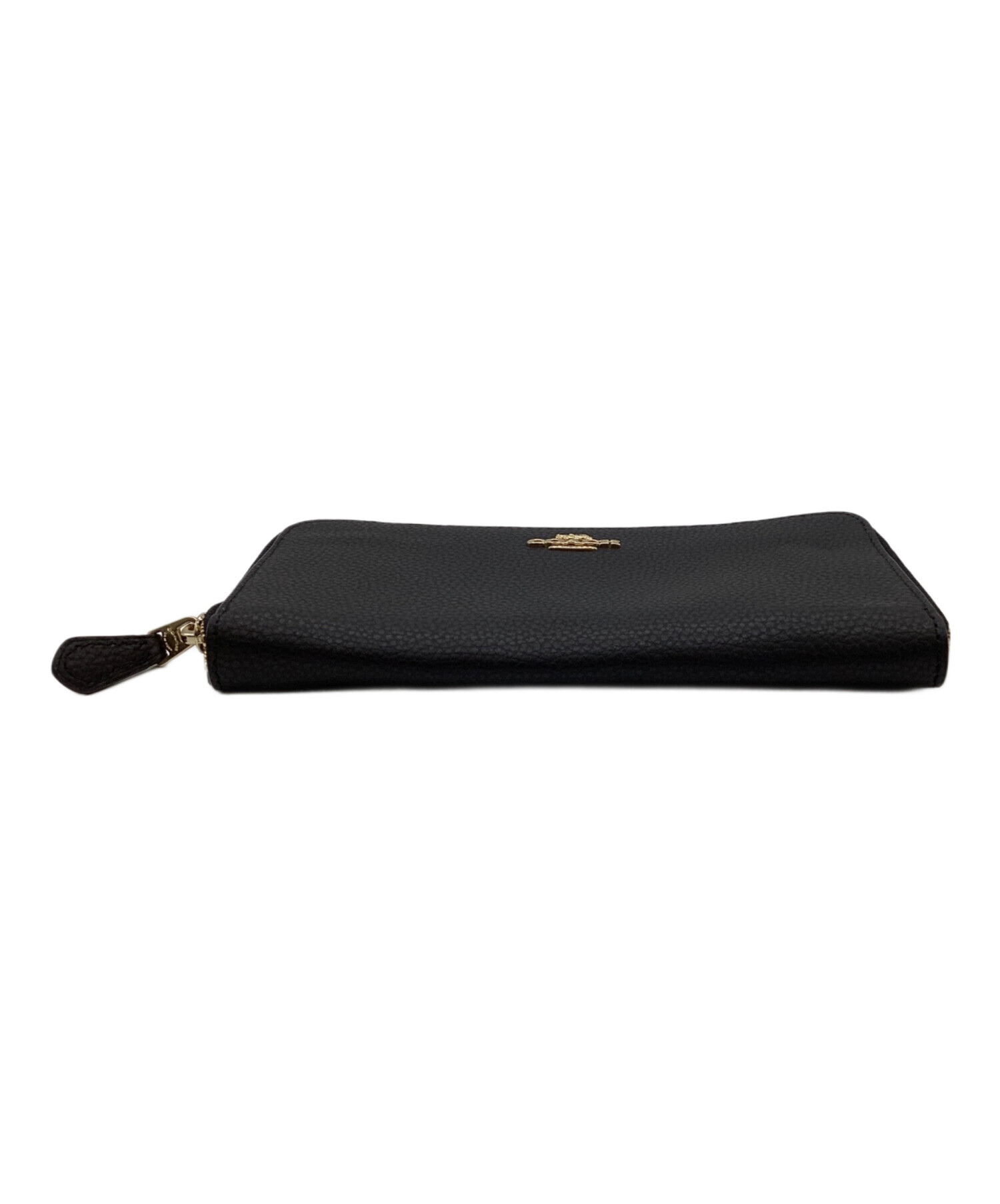 中古・古着通販】COACH (コーチ) ラウンドファスナー長財布 ブラック