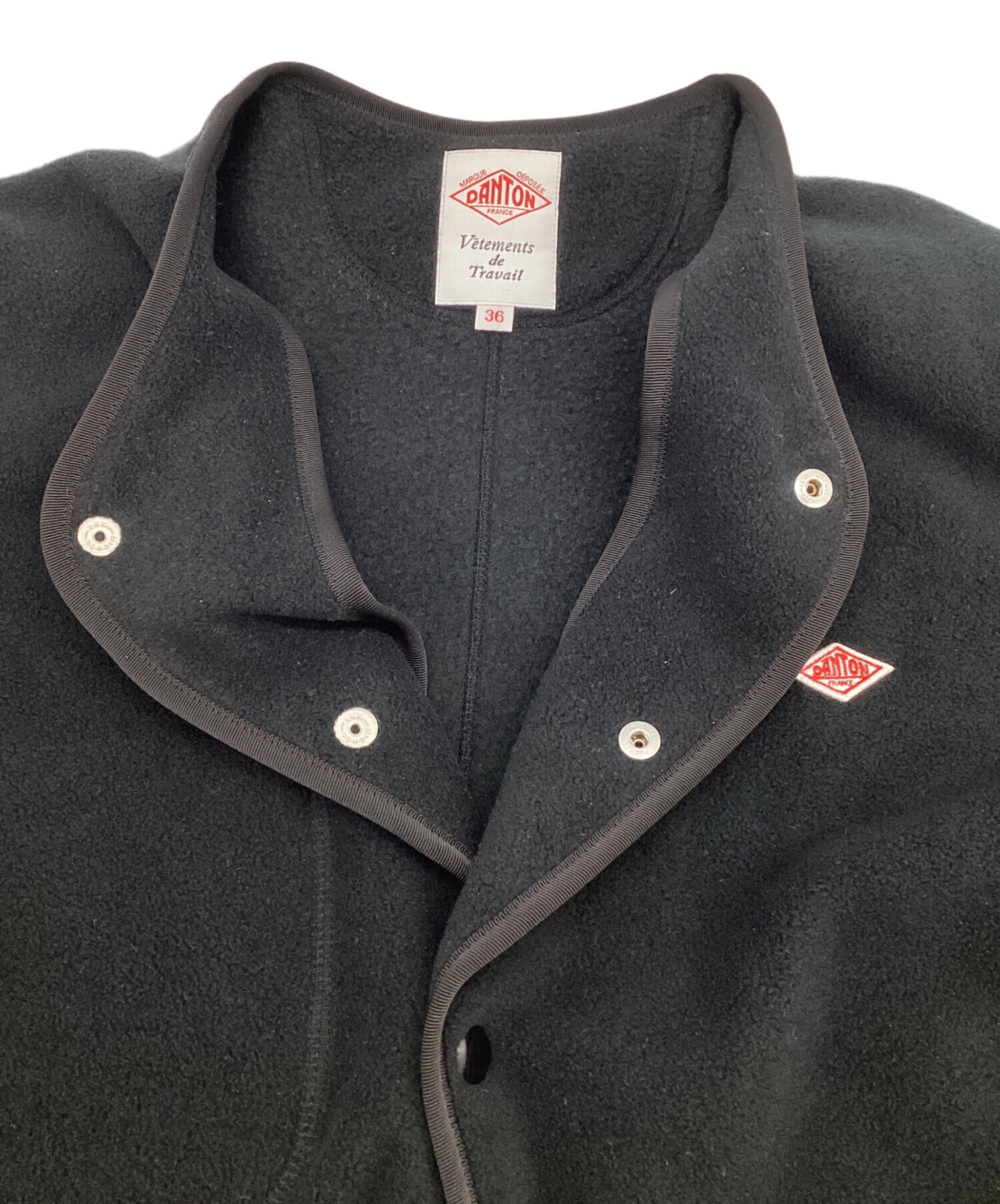 中古・古着通販】DANTON (ダントン) FLEECE COLLARLESS JACKET 