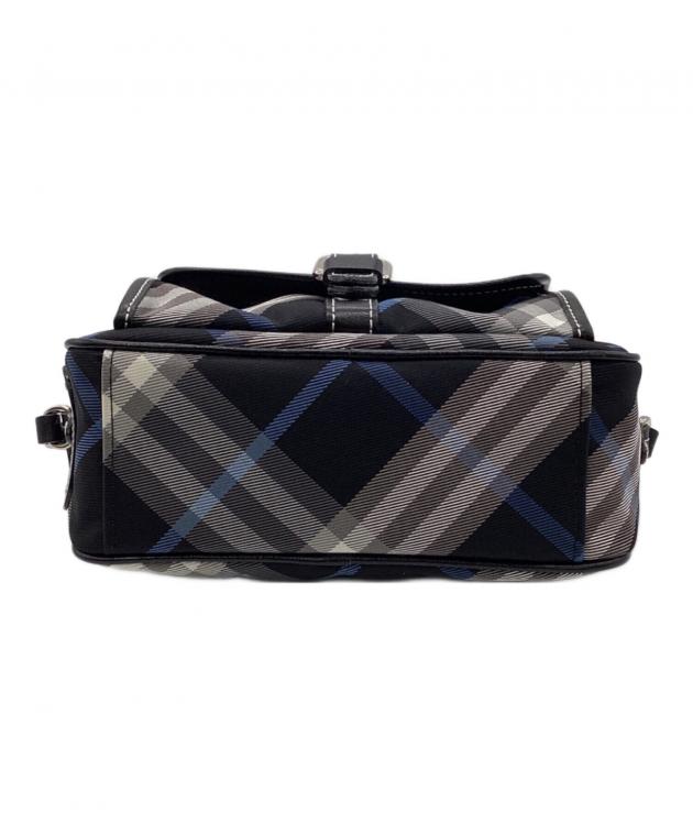 美品Burberry Blue Labelショルダーバッグ ブラック ホースロゴ 中古