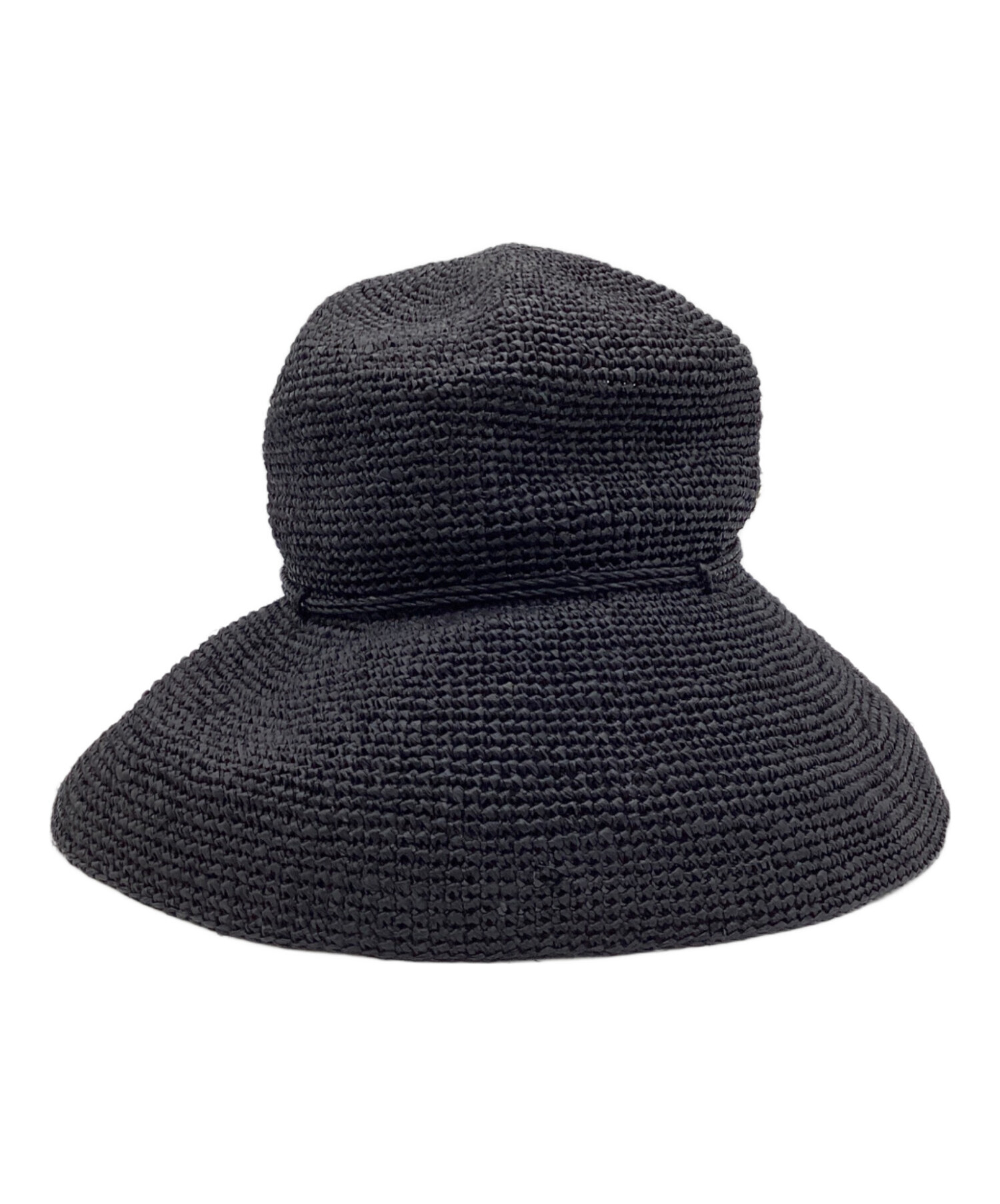袋付き 美品 HELEN KAMINSKI ヘレンカミンスキー ラフィアハット黒 中古・古着通販】HELEN KAMINSKI (ヘレンカミンスキー) ラフィアハット