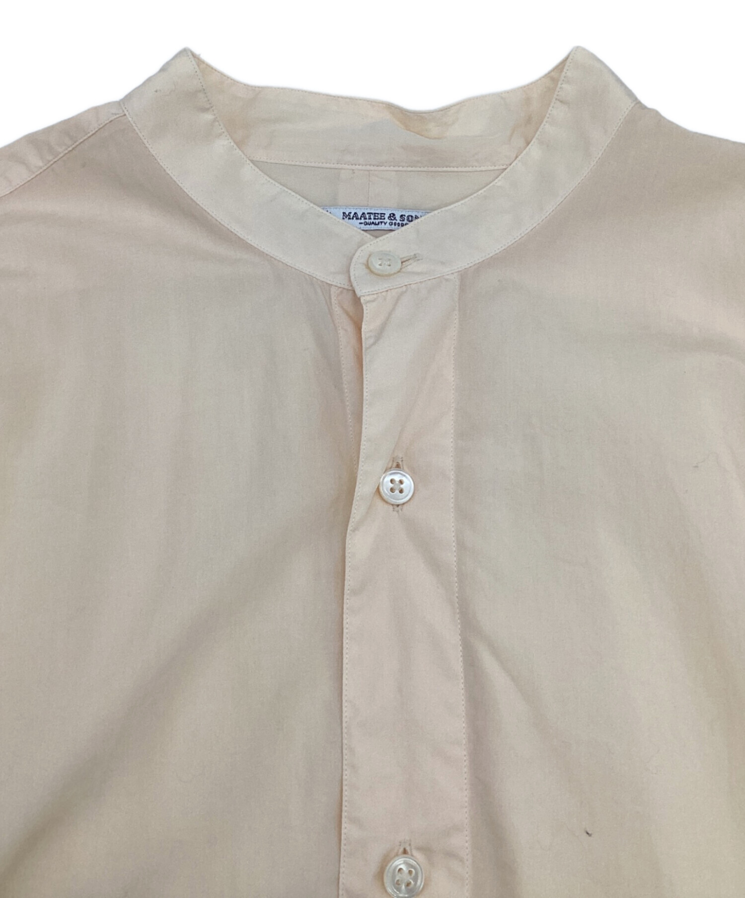 中古・古着通販】MAATEE&SONS (マーティーアンドサンズ) バンドカラー