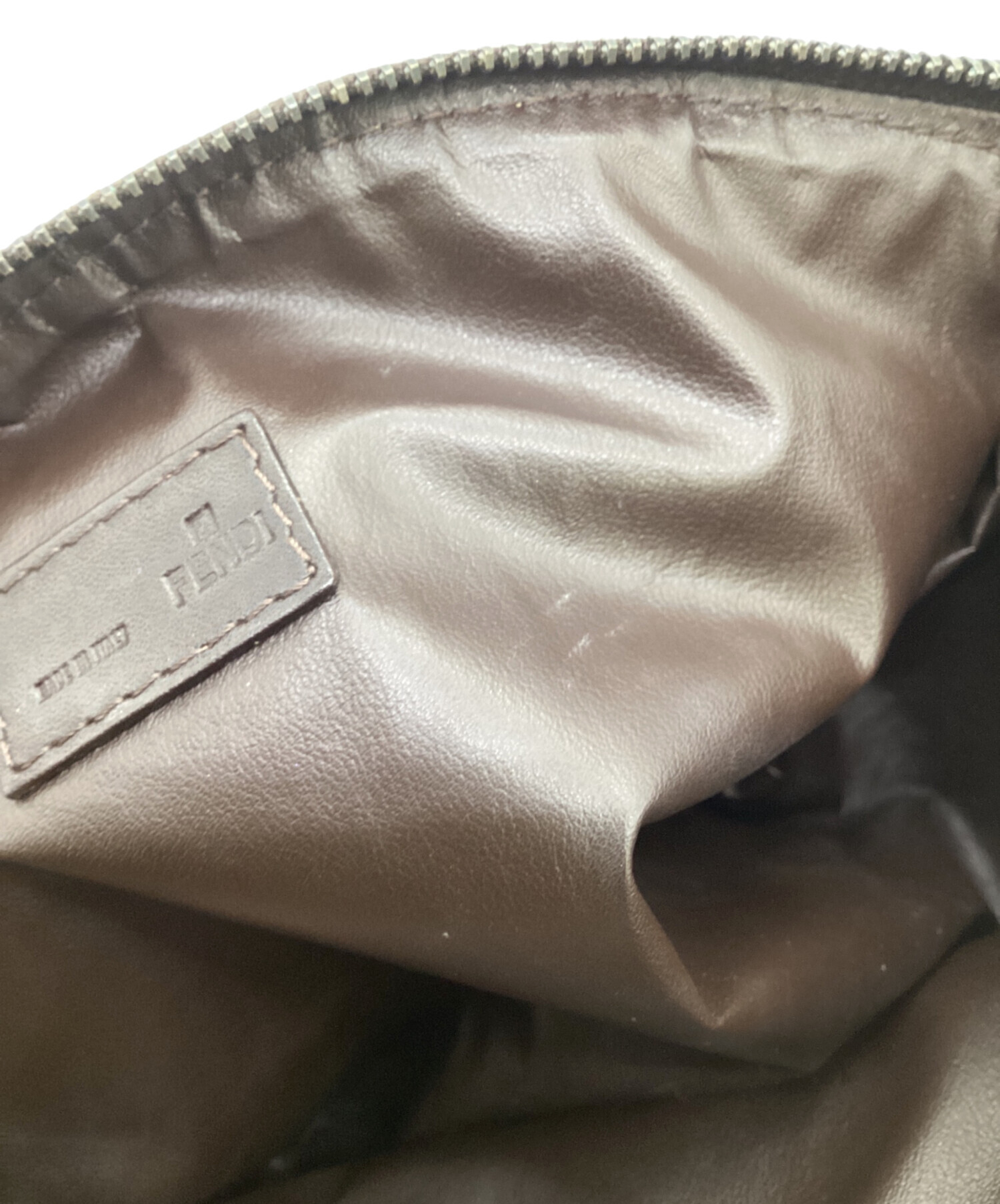 中古・古着通販】FENDI (フェンディ) ズッキーノ ポーチ ベージュ 