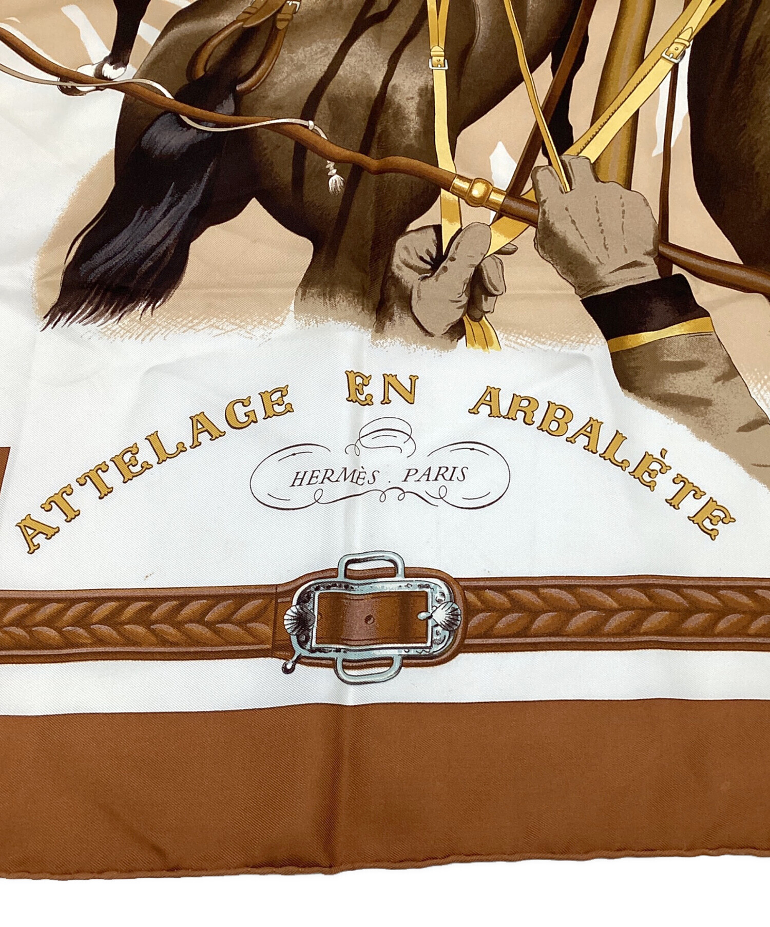 中古・古着通販】HERMES (エルメス) カレ90 ATTELAGE EN ARBALETE