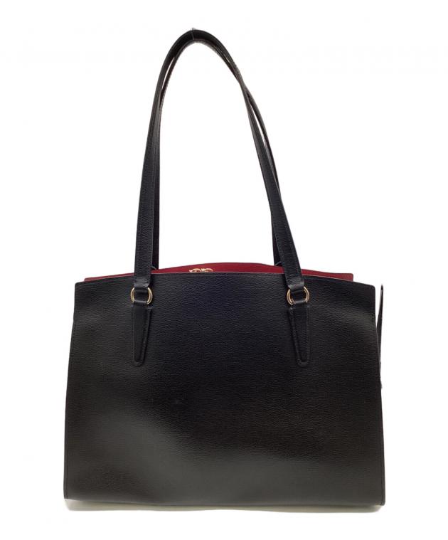 COACH コーチ トートバッグ テイタム キャリーオール 40 レザー 黒 中古・古着通販】COACH (コーチ) Tatum Carryall 40（テイタム