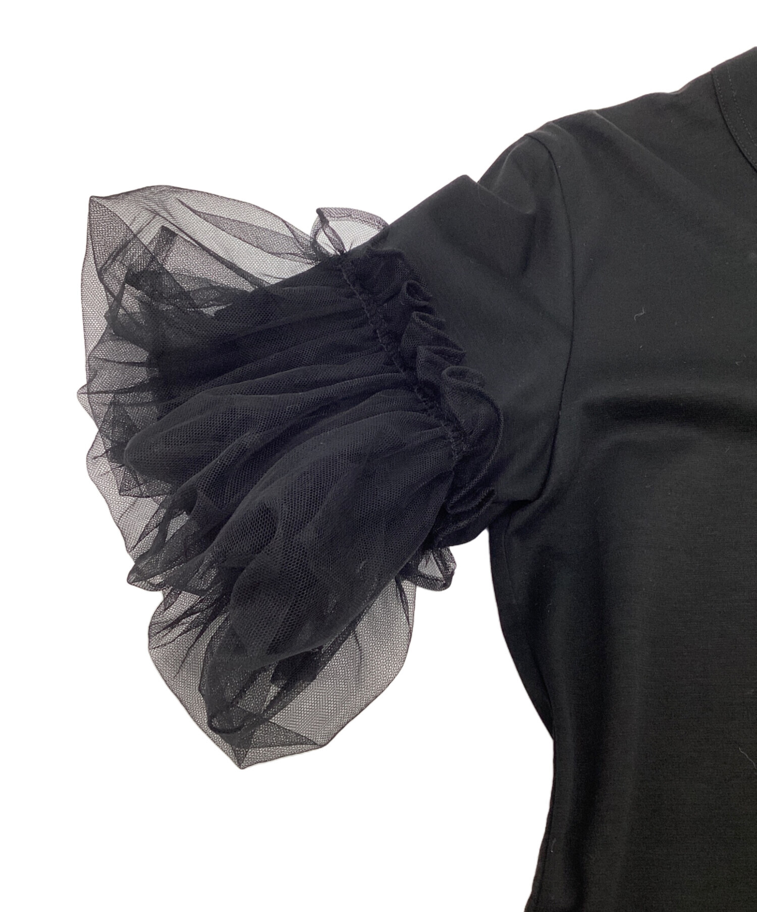 noir kei ninomiya チュールTシャツ　7部袖 ブラックS noir kei ninomiya チュールTシャツ 7部袖 ブラックS noir kei