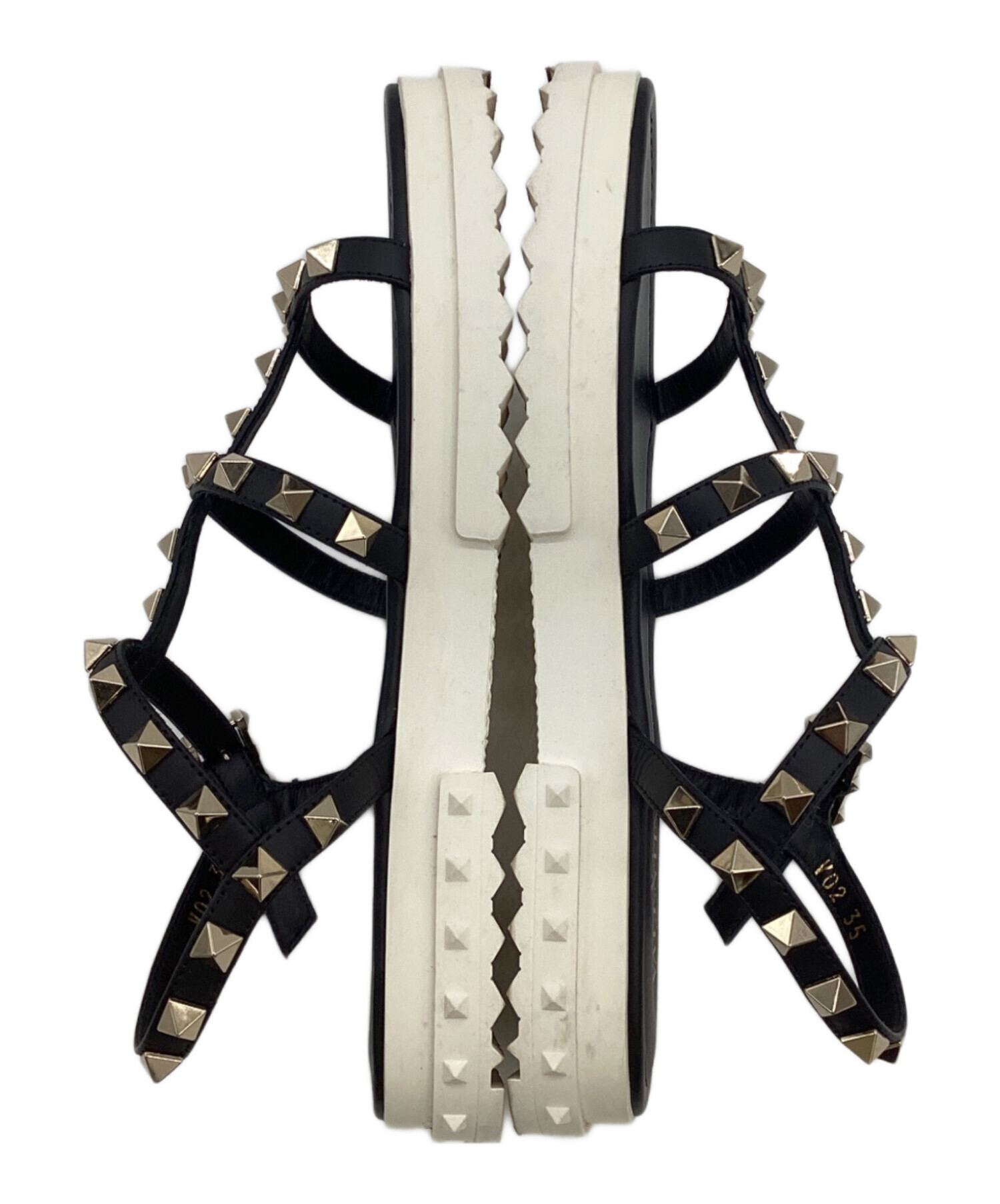 ☆*★様 VALENTINO GARAVANI スタッズ サンダル 37 1/2 中古・古着通販】VALENTINO GARAVANI (ヴァレンティノ・ガラヴァーニ