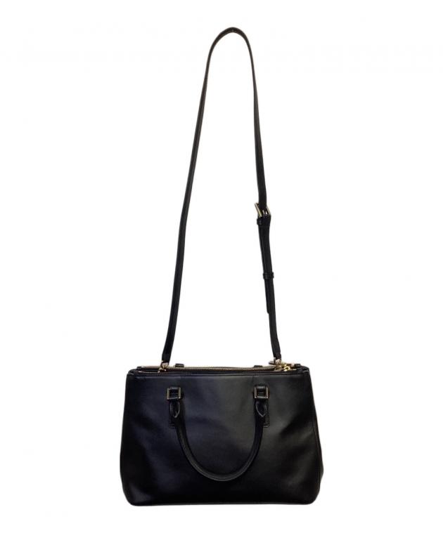 トリーバーチ ロビンソン 2WAY ハンドバッグ 黒 中古・古着通販】TORY BURCH (トリーバーチ) ロビンソン ダブルジップ