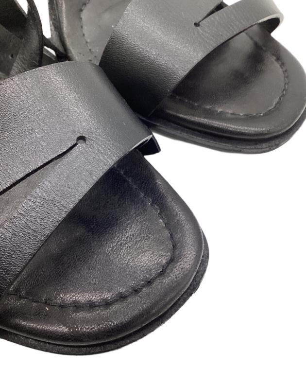 中古・古着通販】HERMES (エルメス) ストラップサンダル ブラック