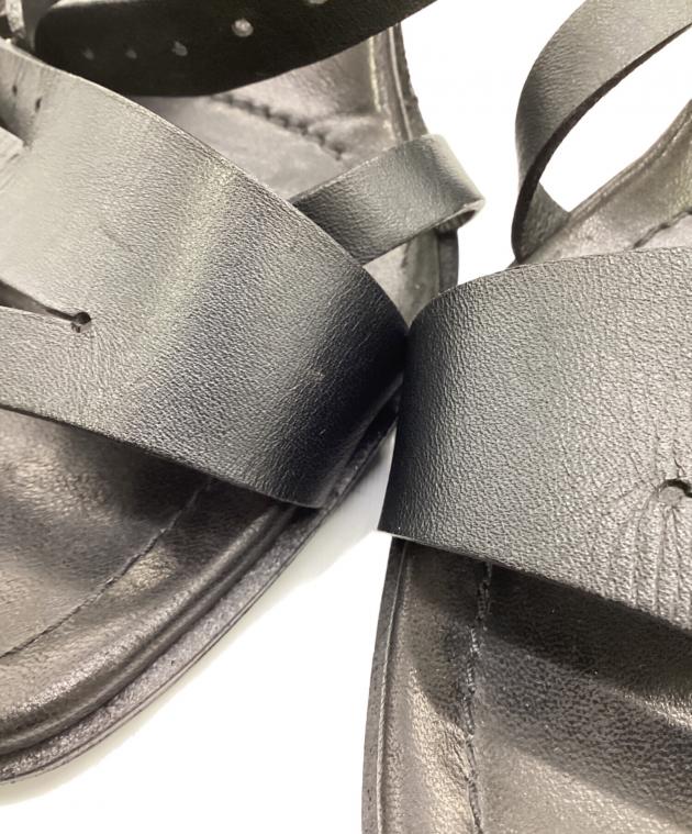 美品☆エルメス☆エクストラ☆37☆サンダル☆黒&シルバー 中古・古着通販】HERMES (エルメス) ストラップサンダル ブラック