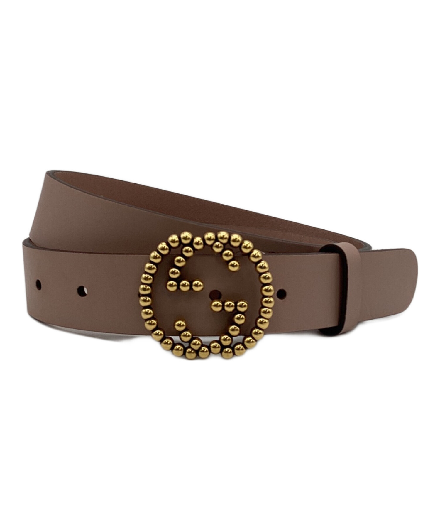中古・古着通販】GUCCI (グッチ) インターロッキングGベルト ピンク