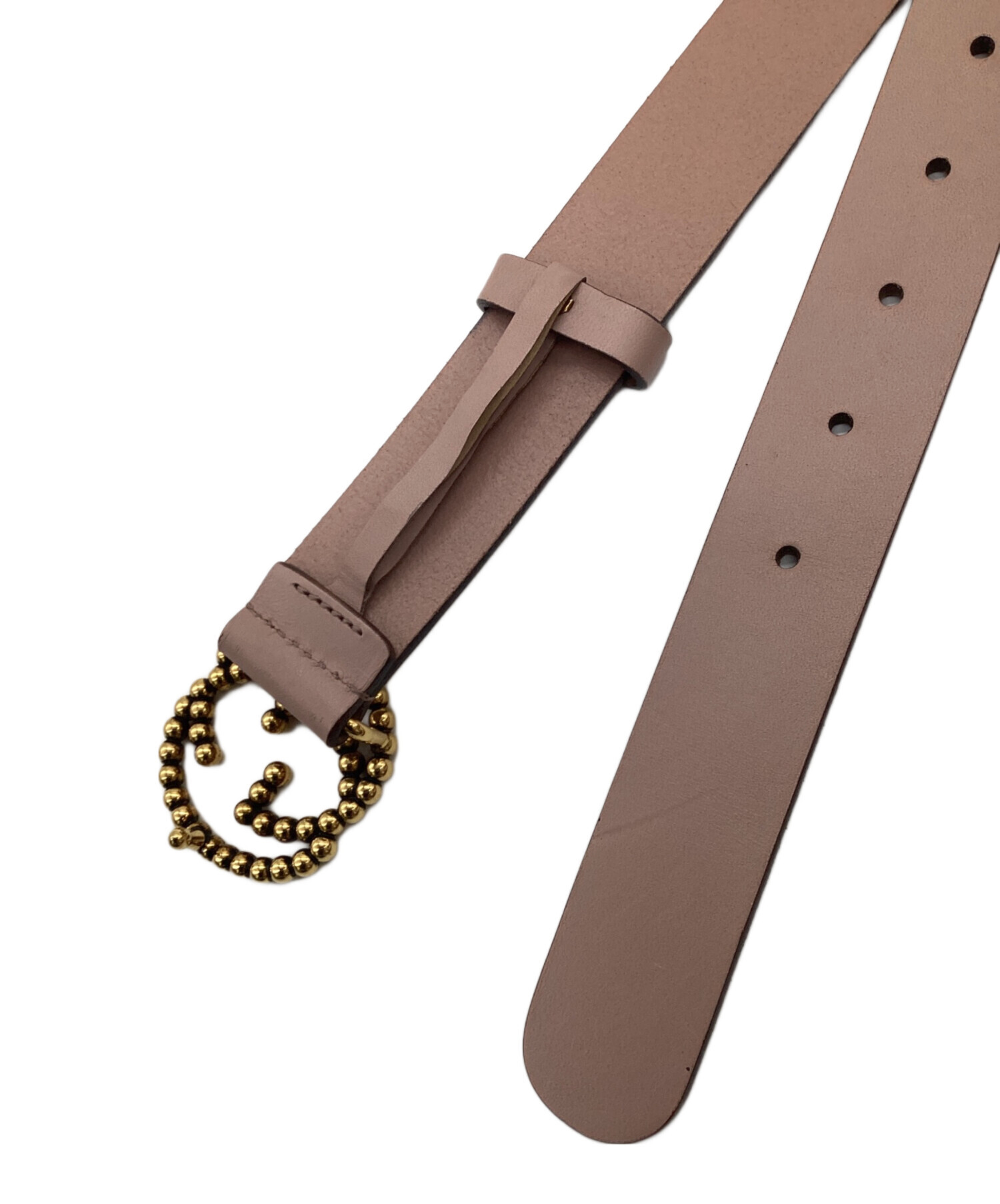 中古・古着通販】GUCCI (グッチ) インターロッキングGベルト ピンク