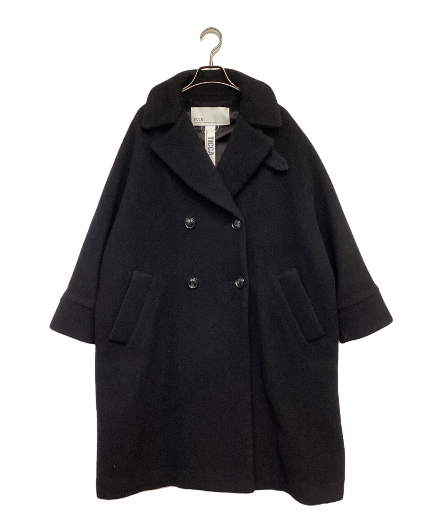 中古・古着通販】ticca (ティッカ) テントコート ブラック サイズ:F