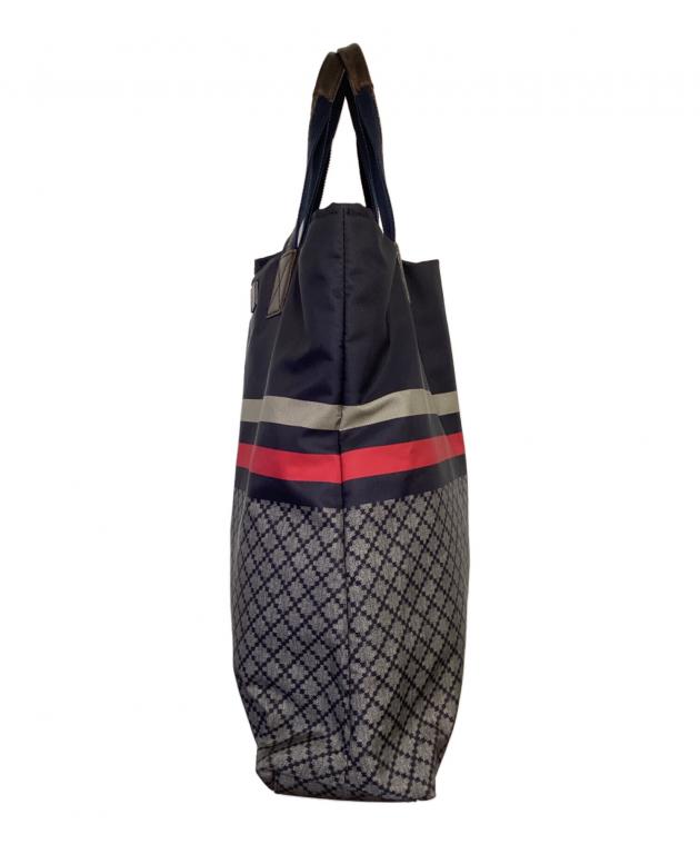 GUCCI ディアマンテ トートバッグ 中古・古着通販】GUCCI (グッチ) ディアマンテ トートバッグ ネイビー