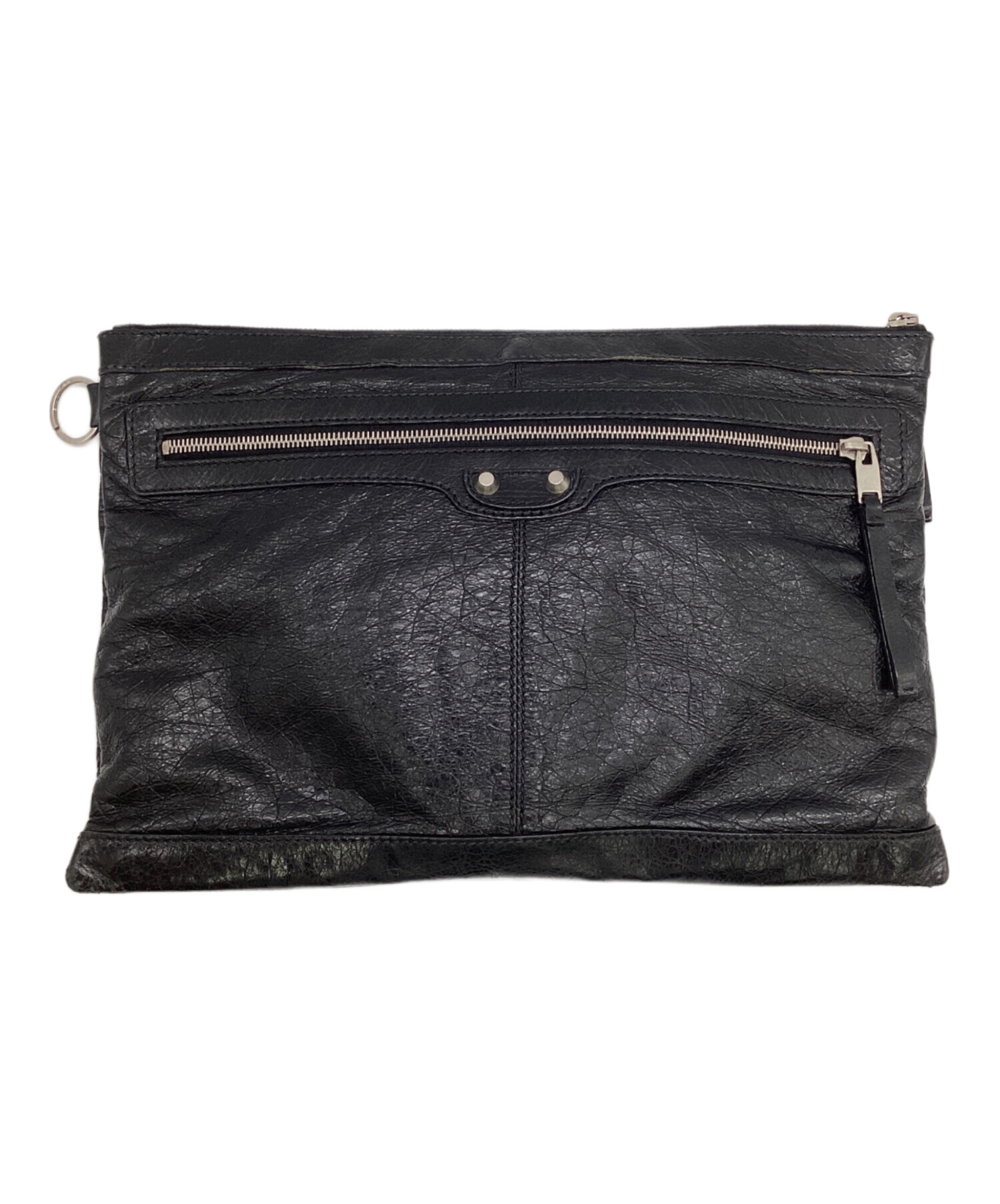 BALENCIAGA バレンシアガ クラシッククリップ レザー クラッチバッグ 中古・古着通販】BALENCIAGA (バレンシアガ) クラシッククリップ L