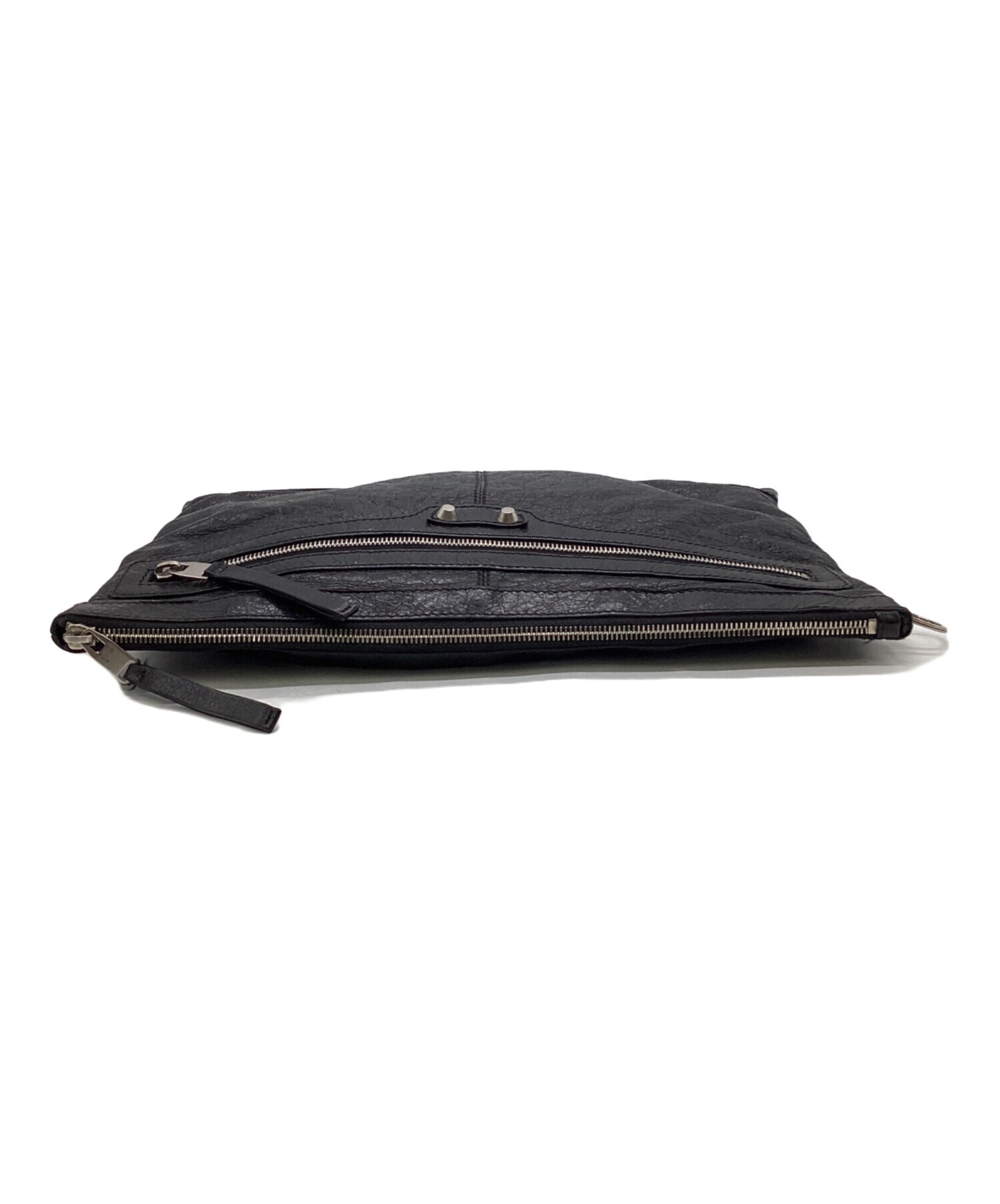 BALENCIAGA バレンシアガ クラシッククリップ レザー クラッチバッグ 中古・古着通販】BALENCIAGA (バレンシアガ) クラシッククリップ L
