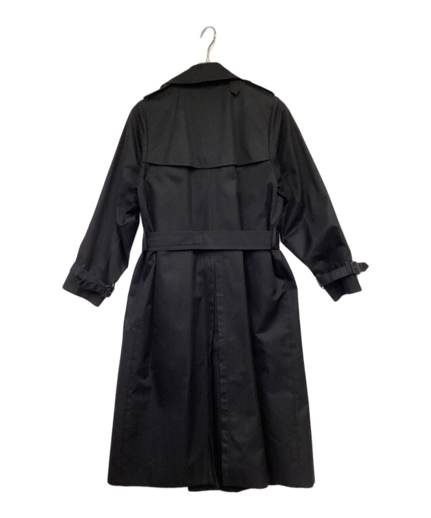 【美品】HYKE ハイク ライナー付き ステンカラーコート サイズ2 ブラック 中古・古着通販】HYKE (ハイク) ライナー付き トレンチコート ブラック