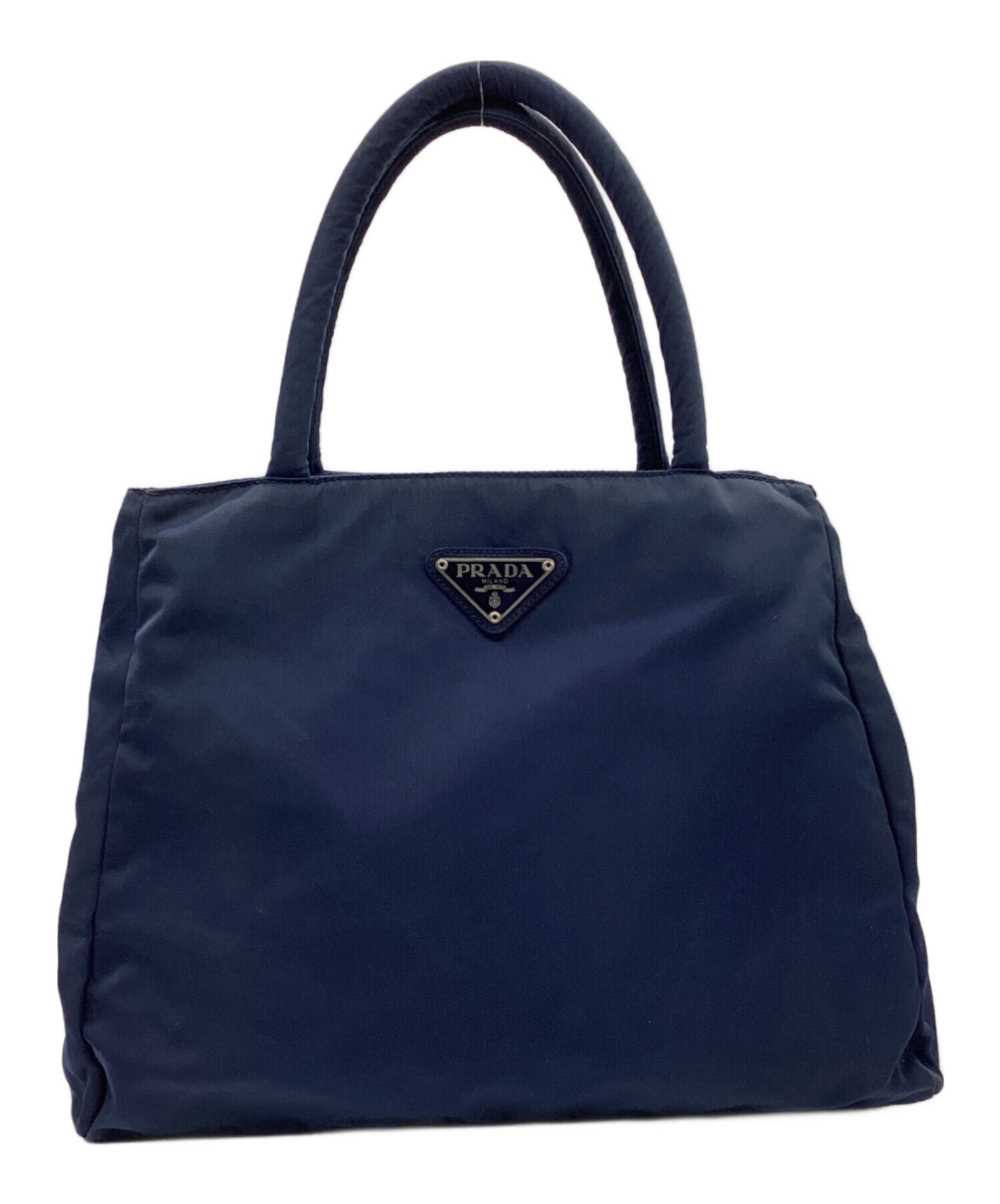 【美品】PRADA ナイロン トートバッグ ネイビー 中古・古着通販】PRADA (プラダ) ナイロントートバッグ ネイビー