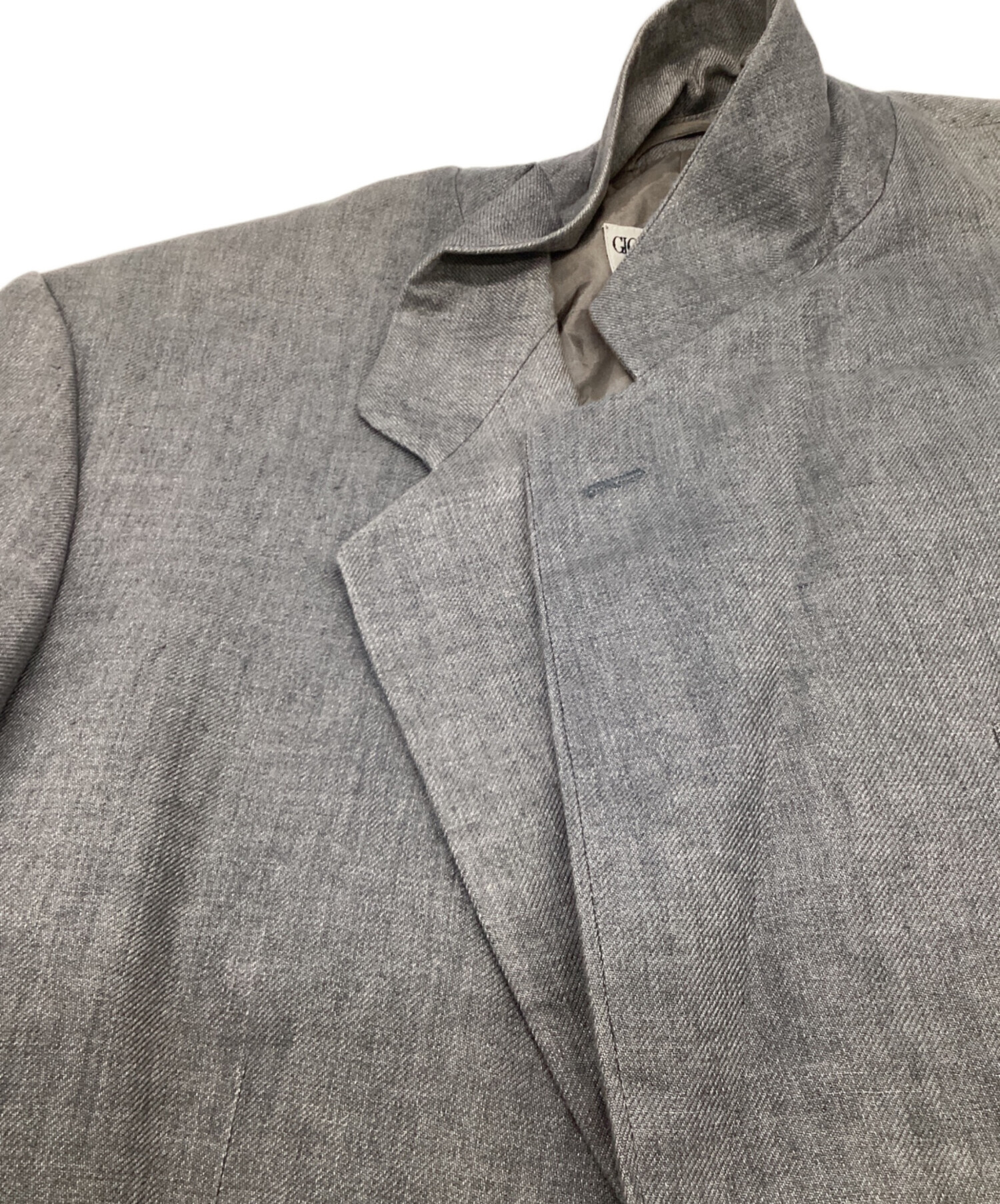 【タグ付未使用】革タグ ジョルジオアルマーニ リネンジャケット 中古・古着通販】GIORGIO ARMANI LE COLLEZIONI (ジョルジオアルマーニ