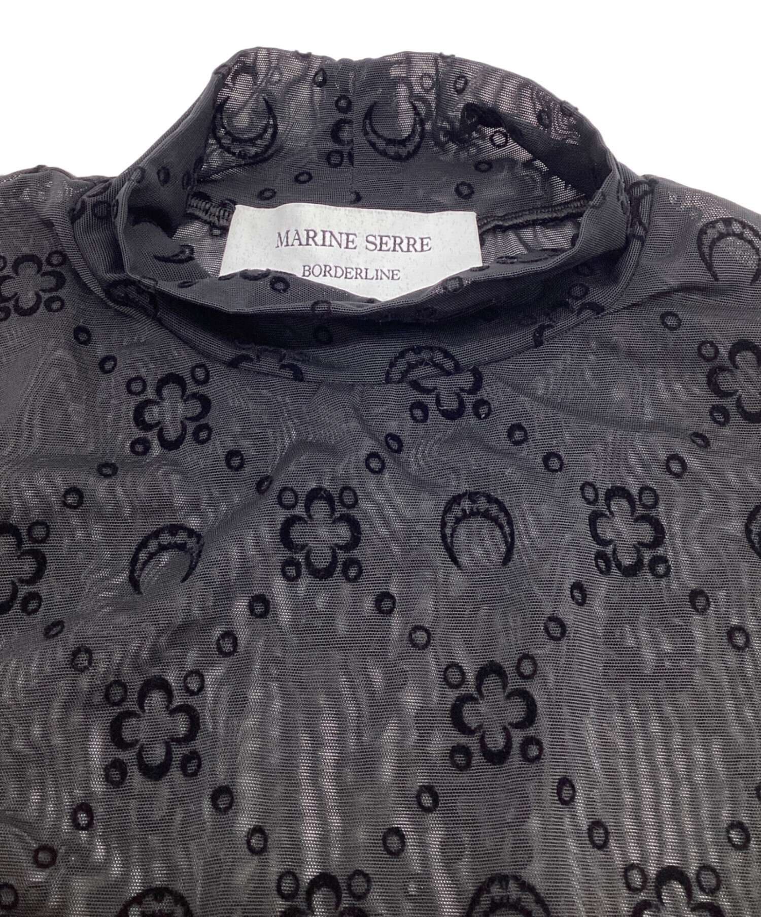 中古・古着通販】MARINE SERRE (マリーンセル) Moonogram-Flocked Mesh