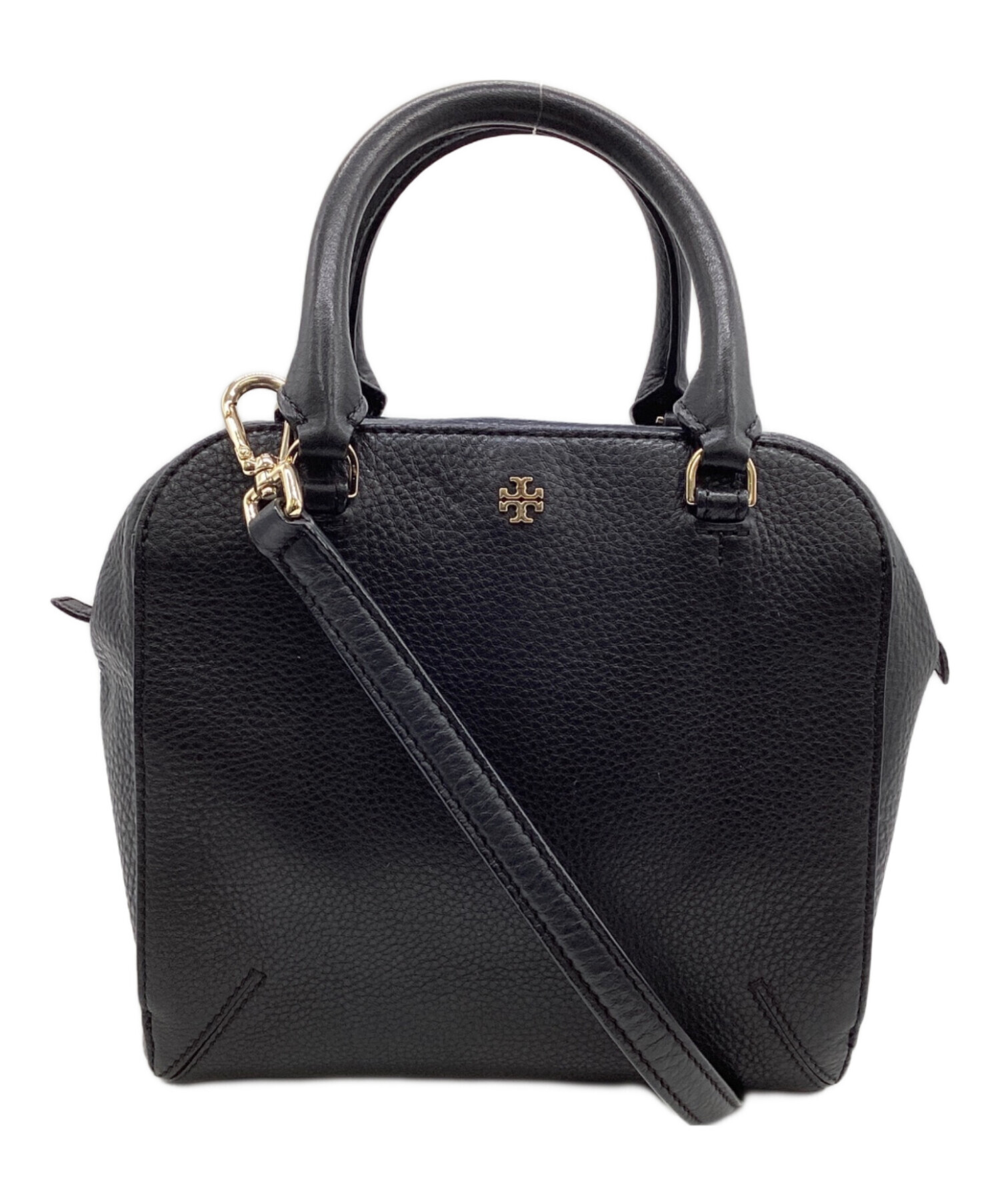 トリーバーチ ロビンソン 2WAY ハンドバッグ 黒 中古・古着通販】TORY BURCH (トリーバーチ) ロビンソン ペブルド ミニ