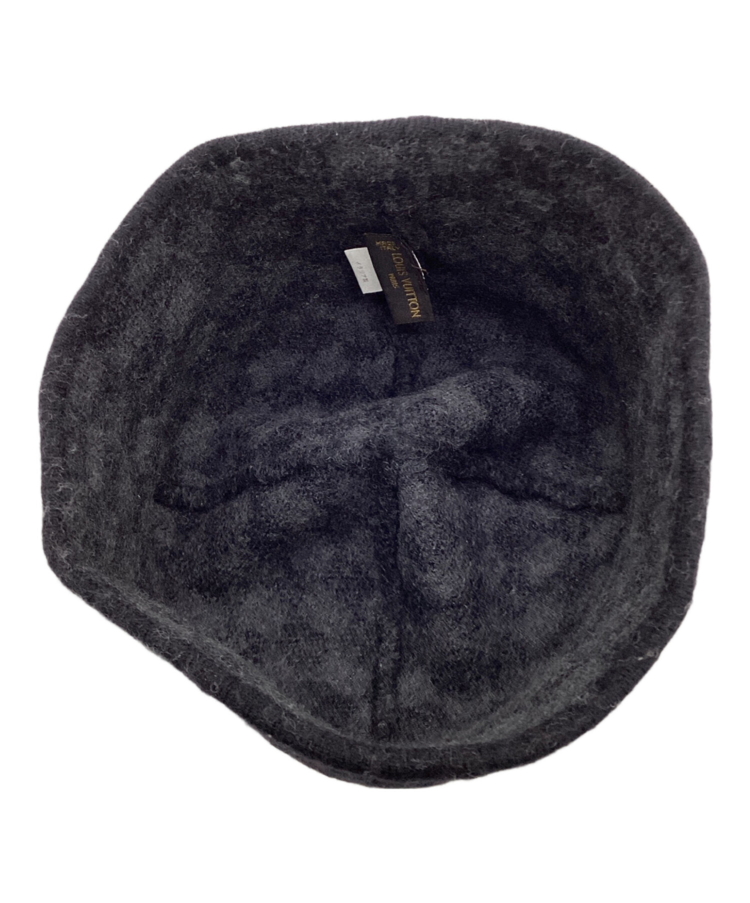 【LOUIS VUITTON】 ボネ・プティ ダミエ ニット帽 ブラック 中古・古着通販】LOUIS VUITTON (ルイ ヴィトン) Bonnet Petit Damier