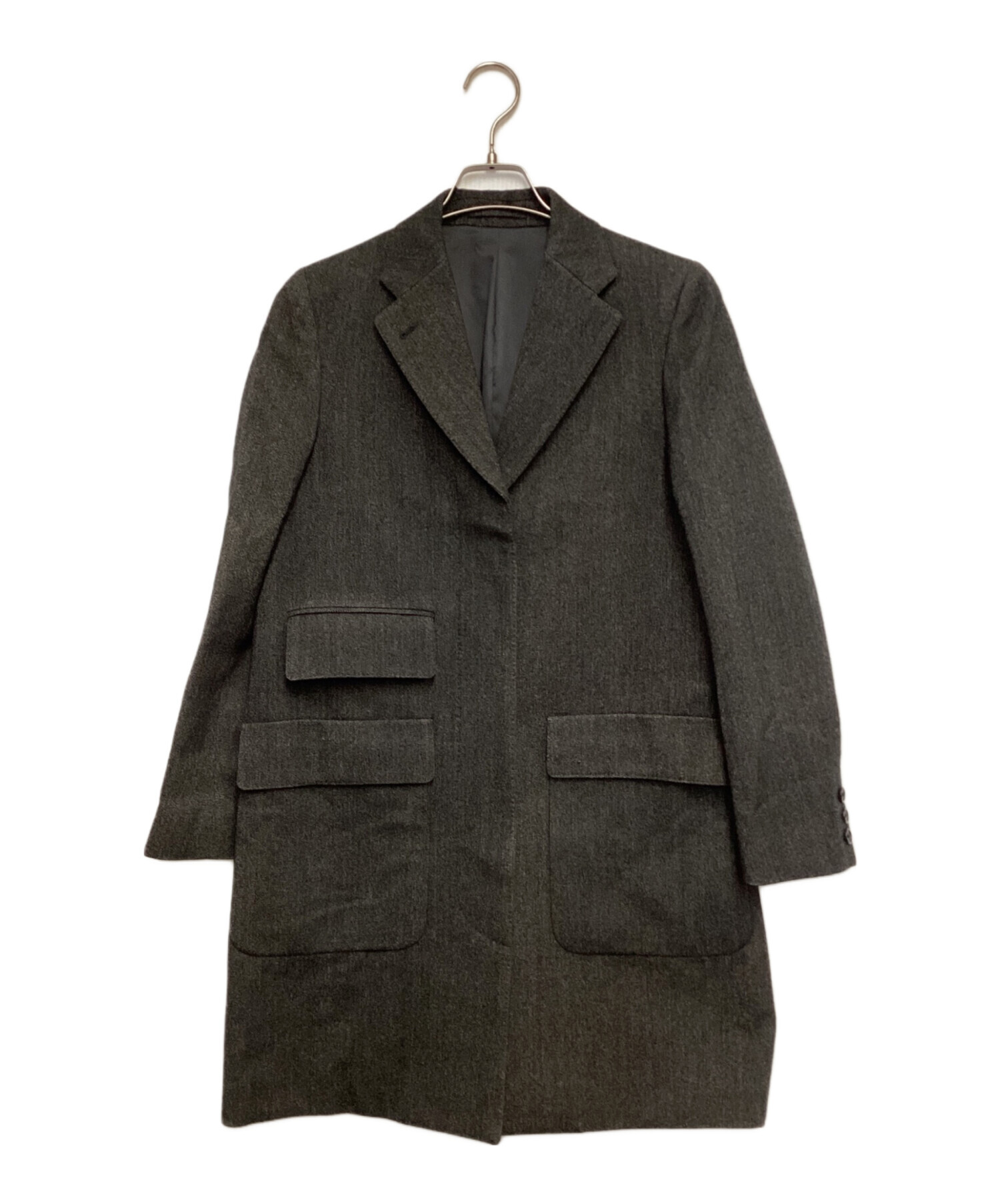 マーガレットハウエル ヘリンボーン チェスターコート ダブル グレー Ⅰ　sd5 中古・古着通販】MARGARET HOWELL (マーガレットハウエル) チェスター